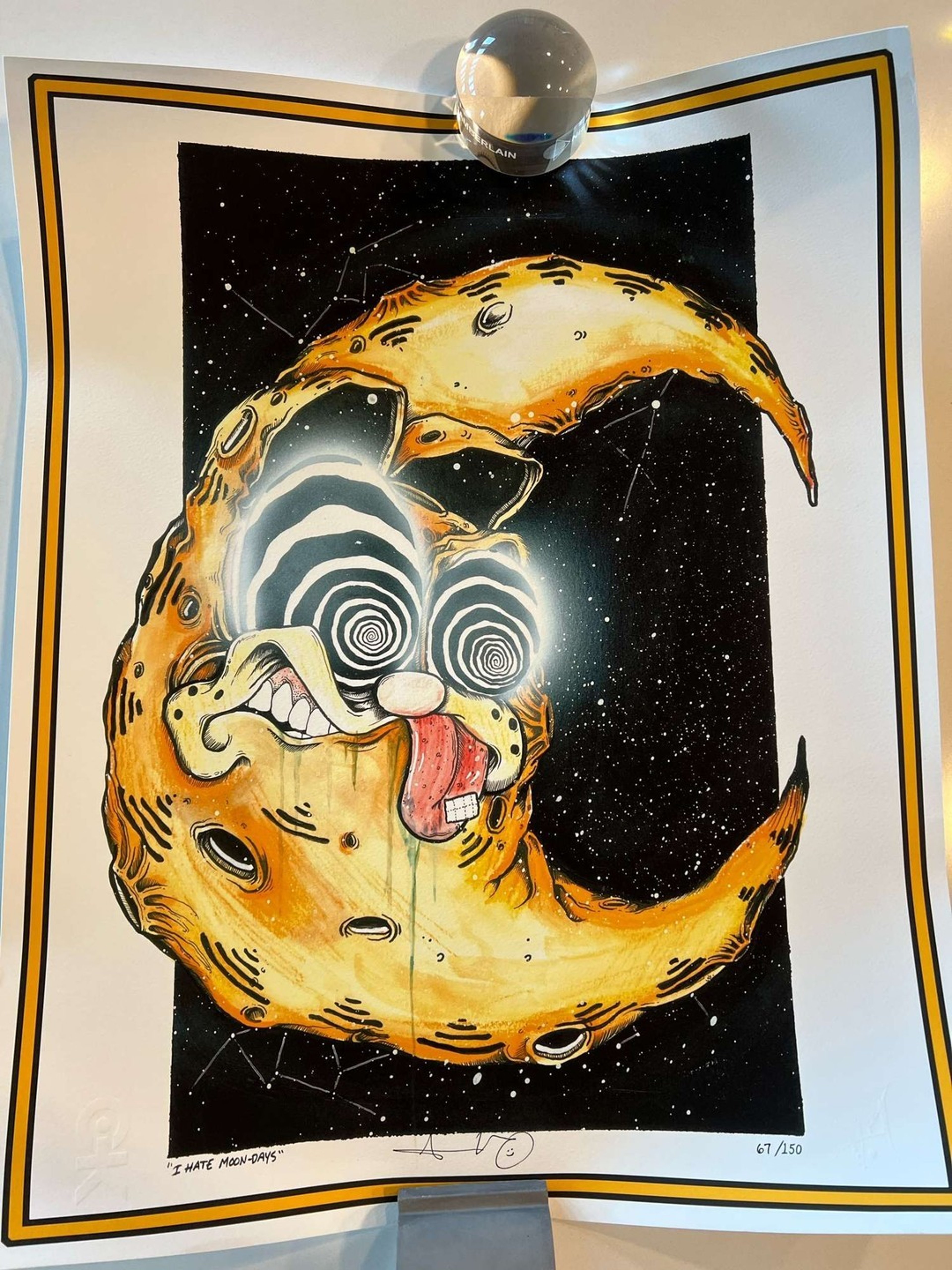 Preview pic of Aaron Brooks I Hate Moondays print 