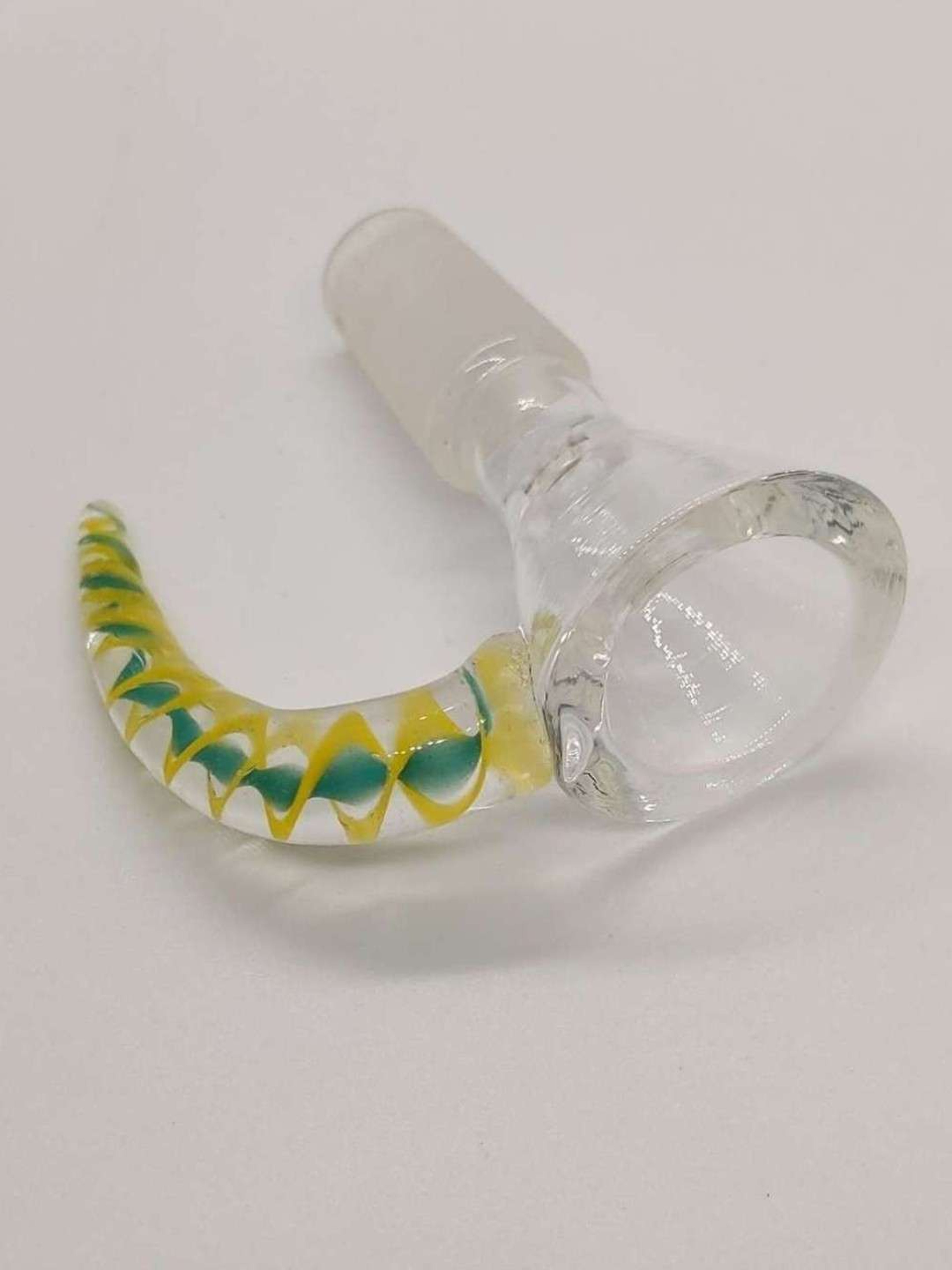 Green & Yellow Swirl Horned 14mm Slide **FREE Shipping!!! image 0