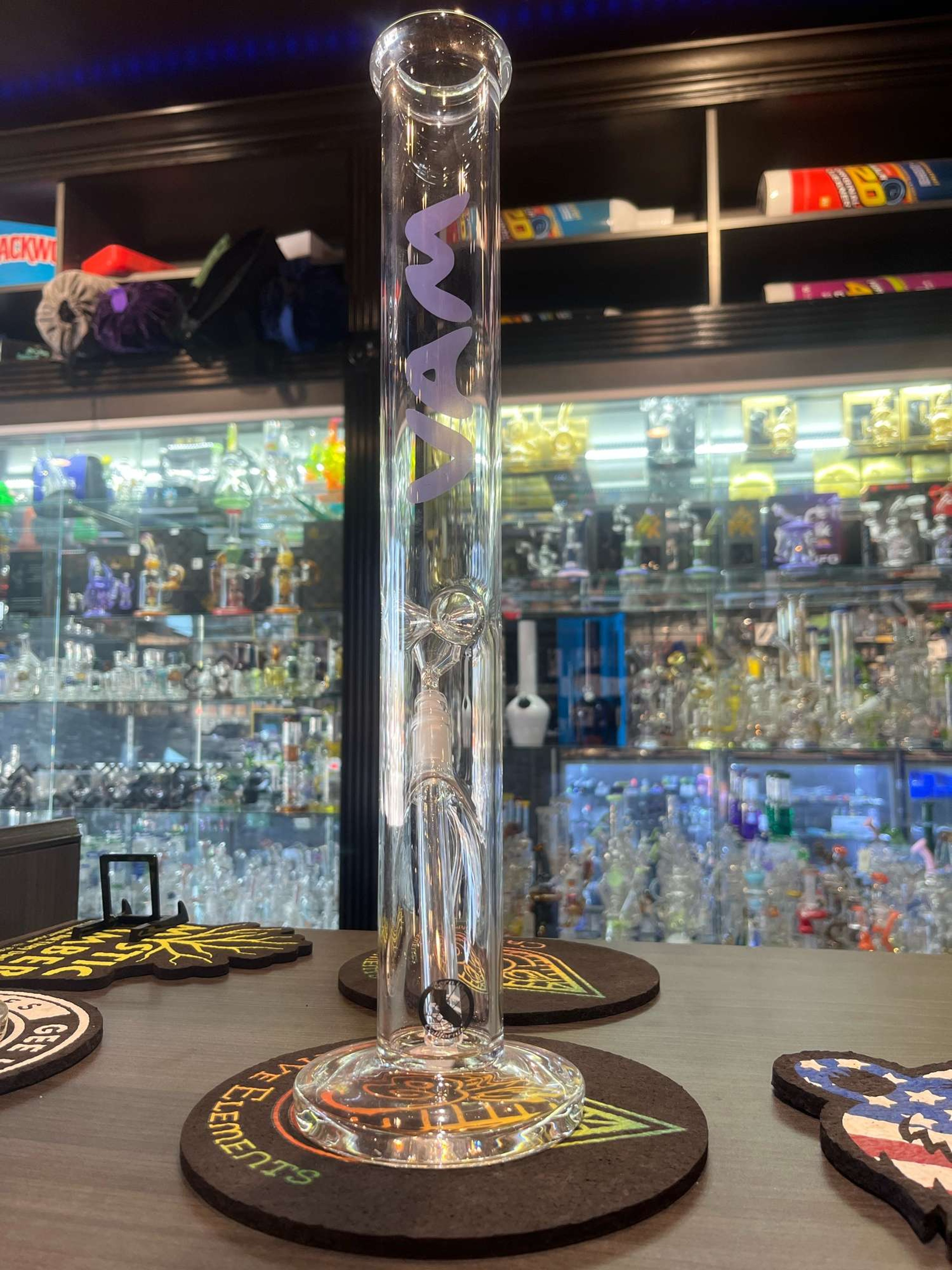 Mav glass 18” straight tube purple label image 0