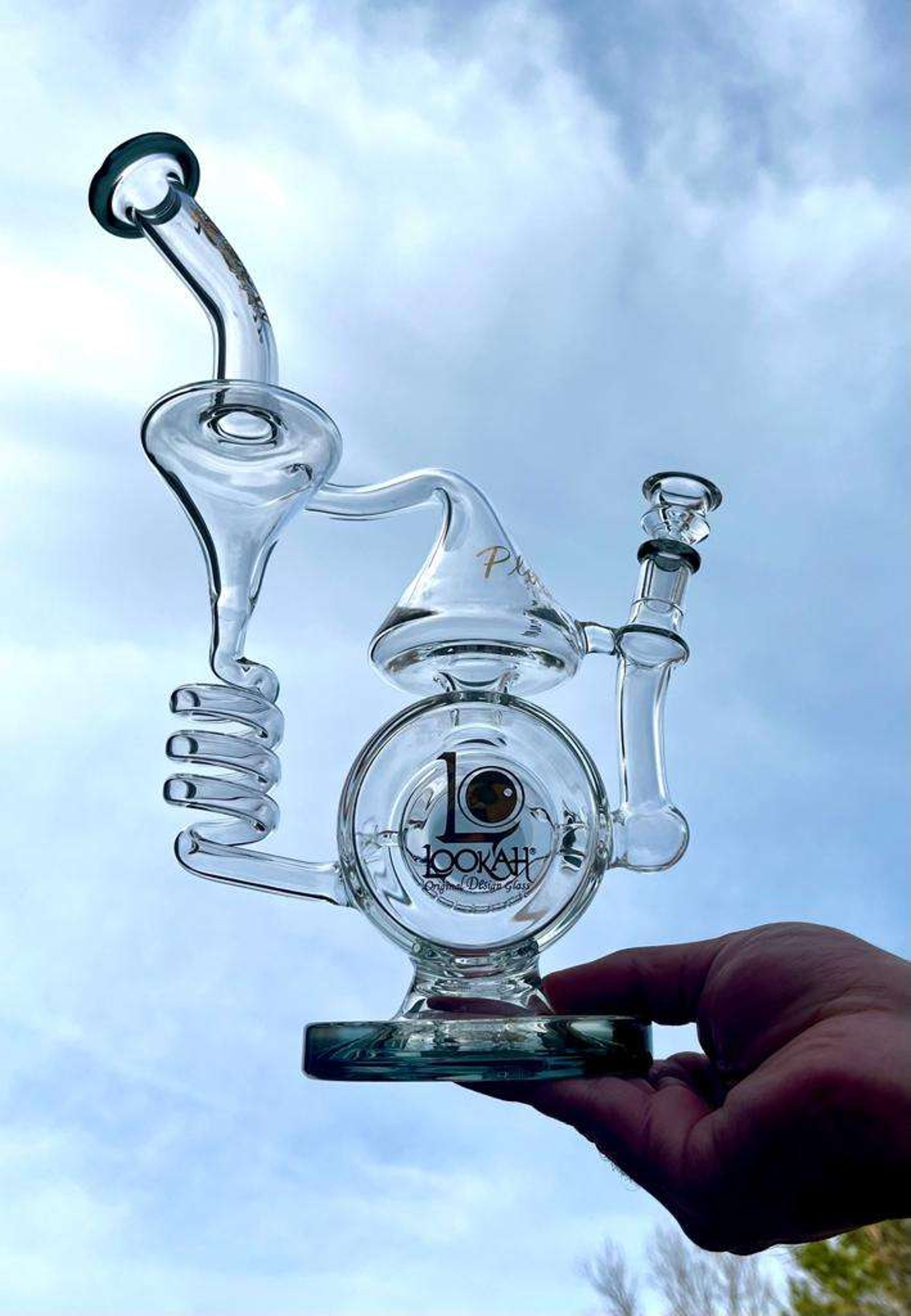 Preview pic of 13" Heavy Glass Recycler Bong Rig