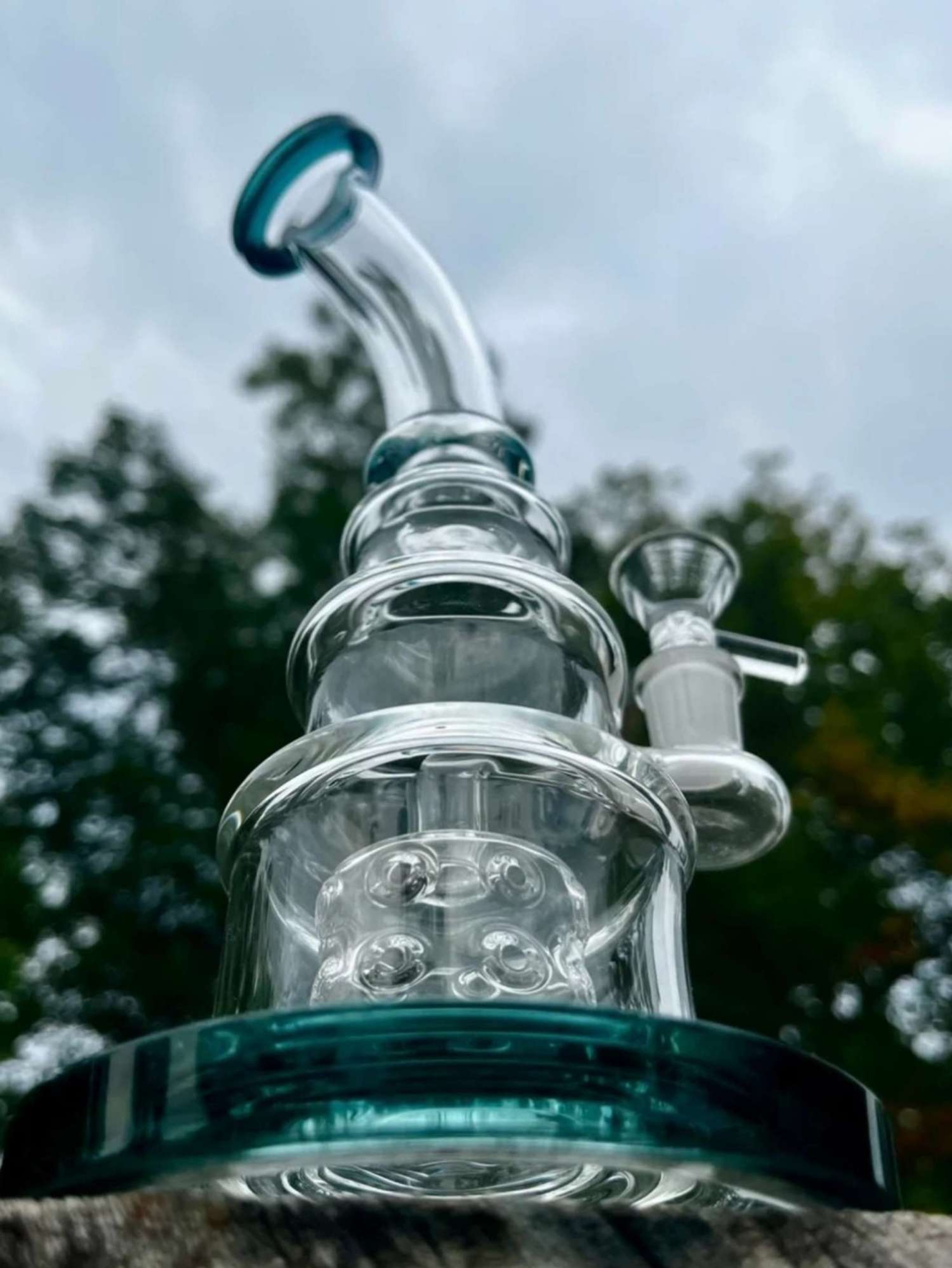 9" Glass Cake Bong Rig image 0
