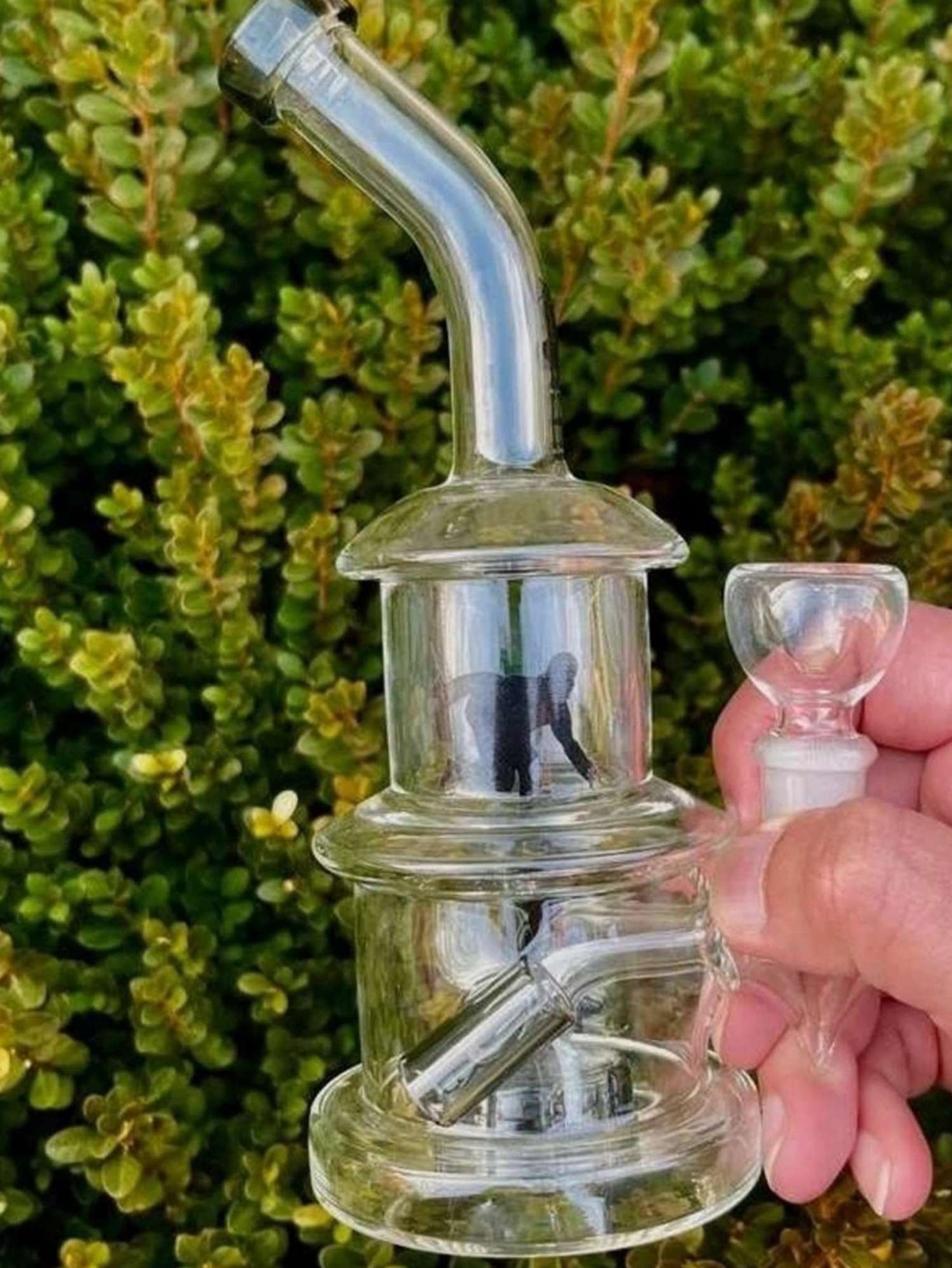 7" Ninja Glass Recycler Bong Rig image 0