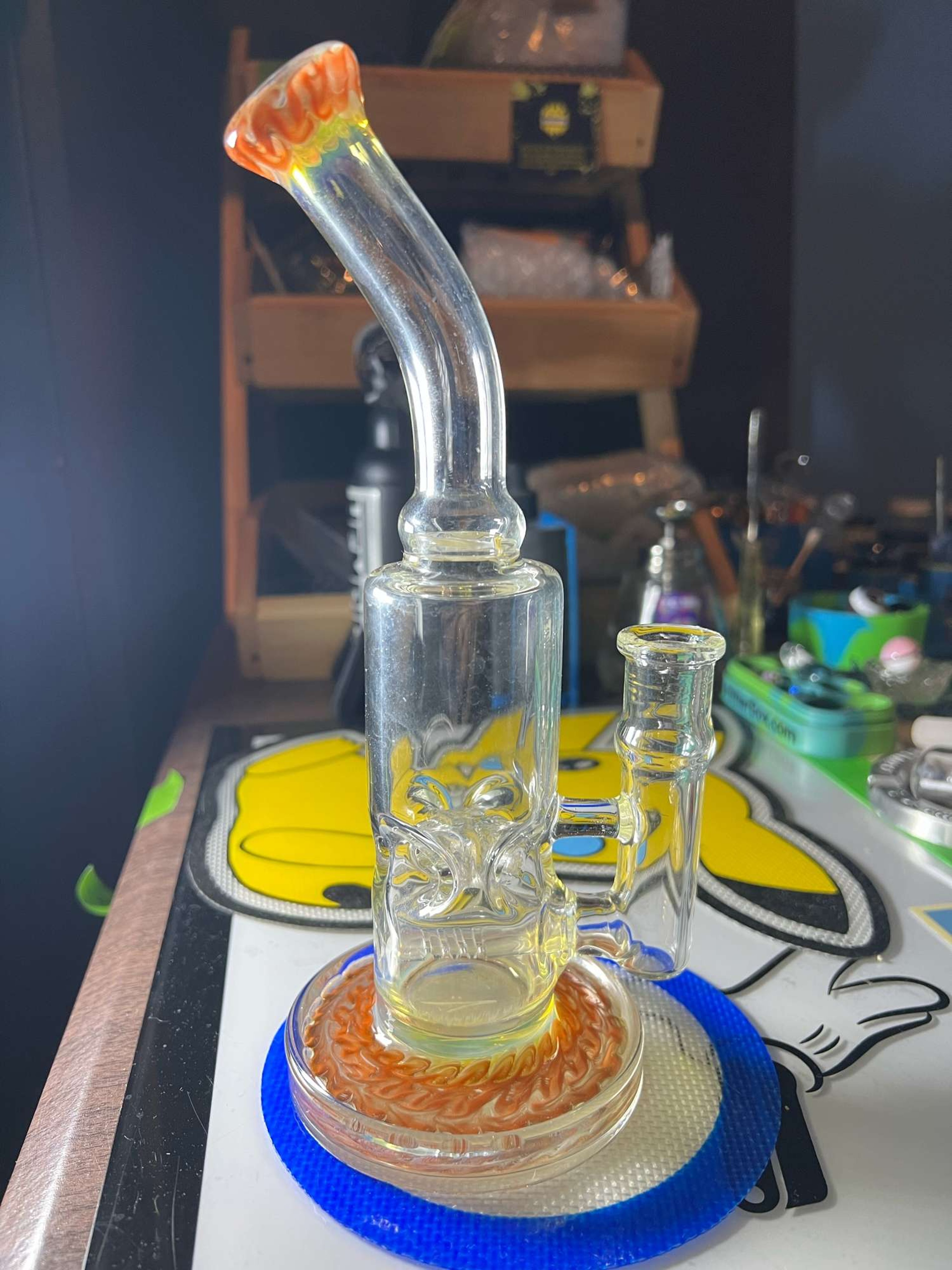 Ashme glass 4 hole inline Rig image 0