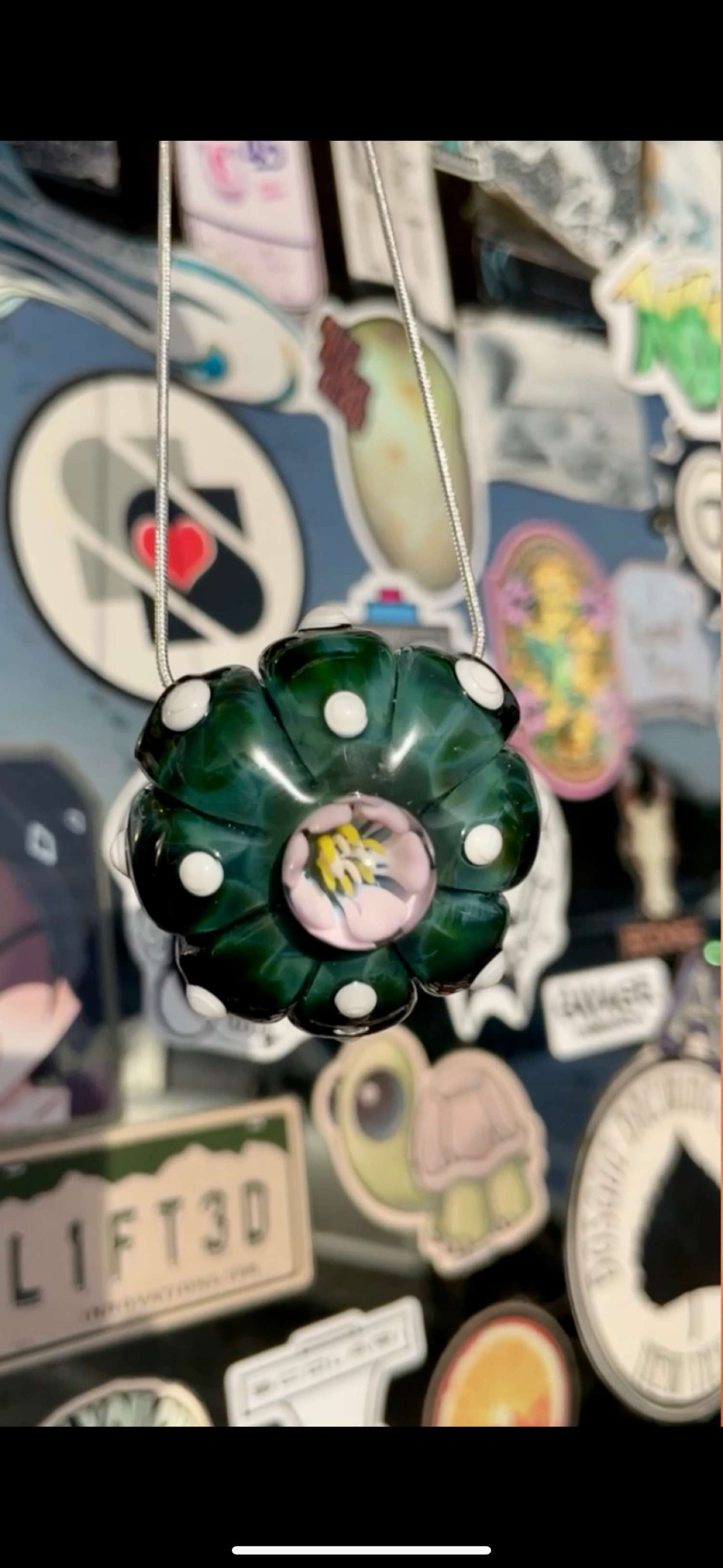Ohdub Glass peyote pendant image 0
