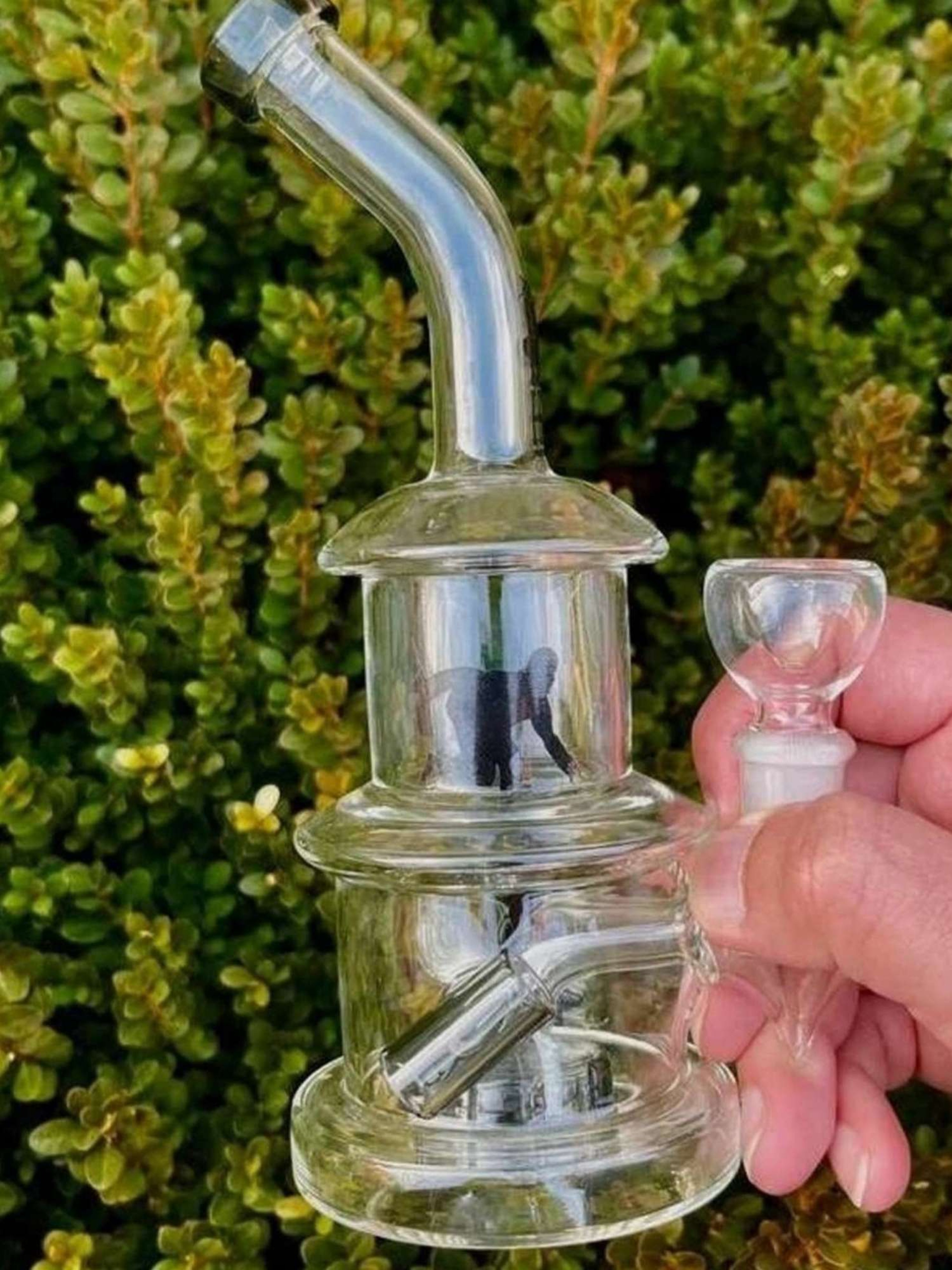 7" Ninja Glass Recycler Bong Rig image 0