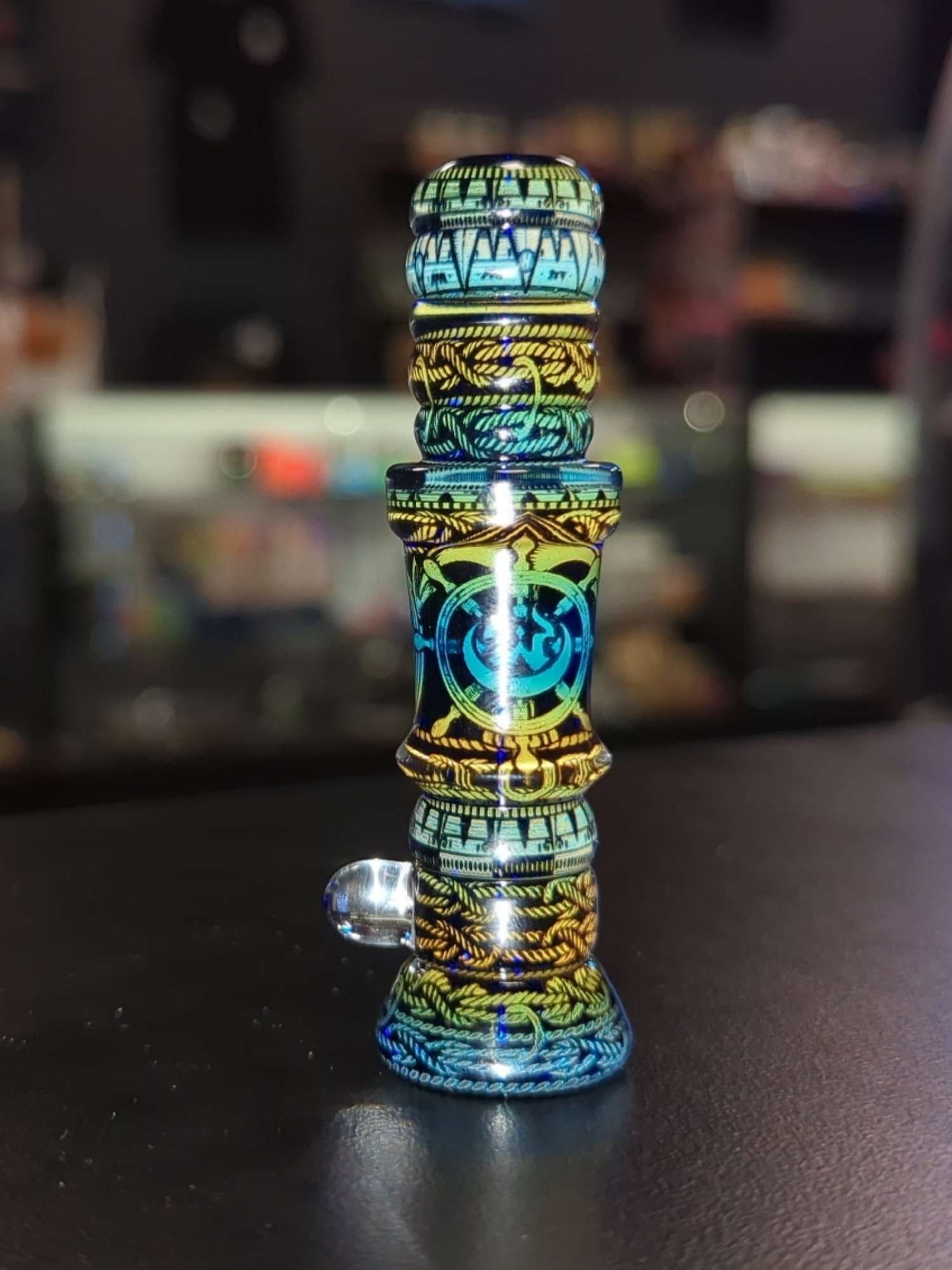 Preview pic of Mothership "The Beacon" Chillum Pipe