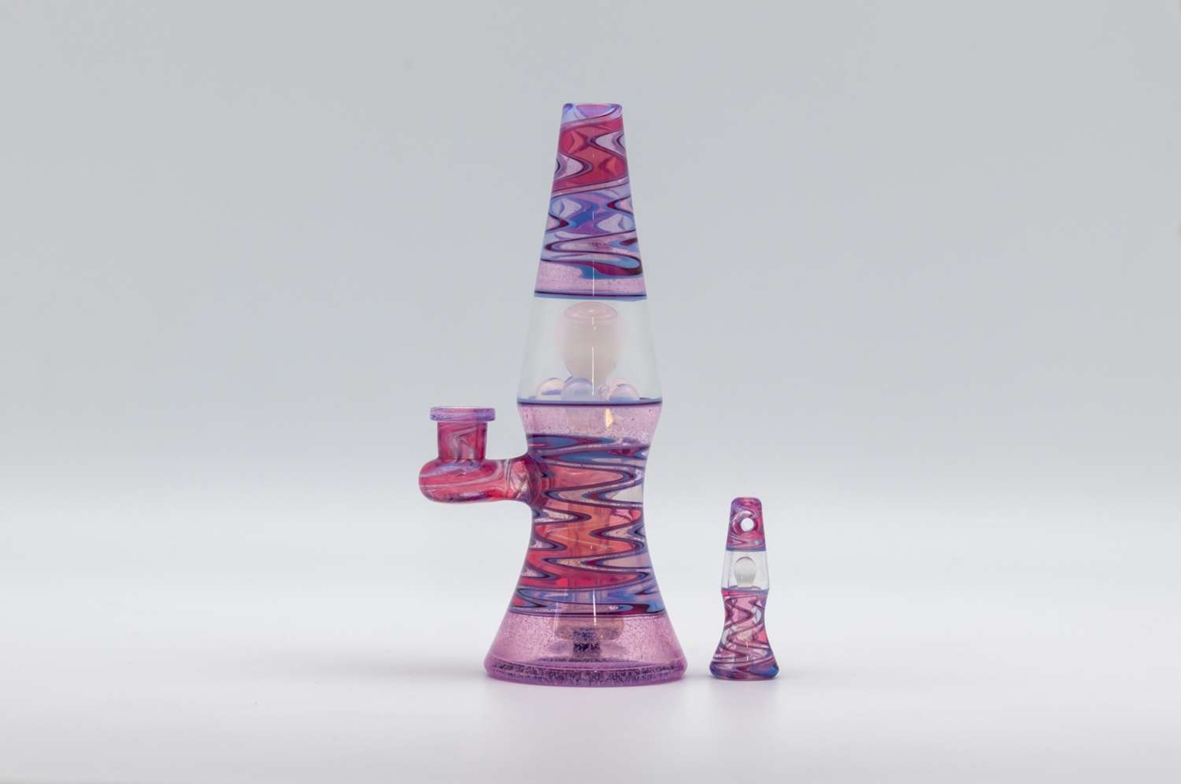 Bluegrass Glass: Pink & Purple Lava Lamp w/ Matching Pendant image 0