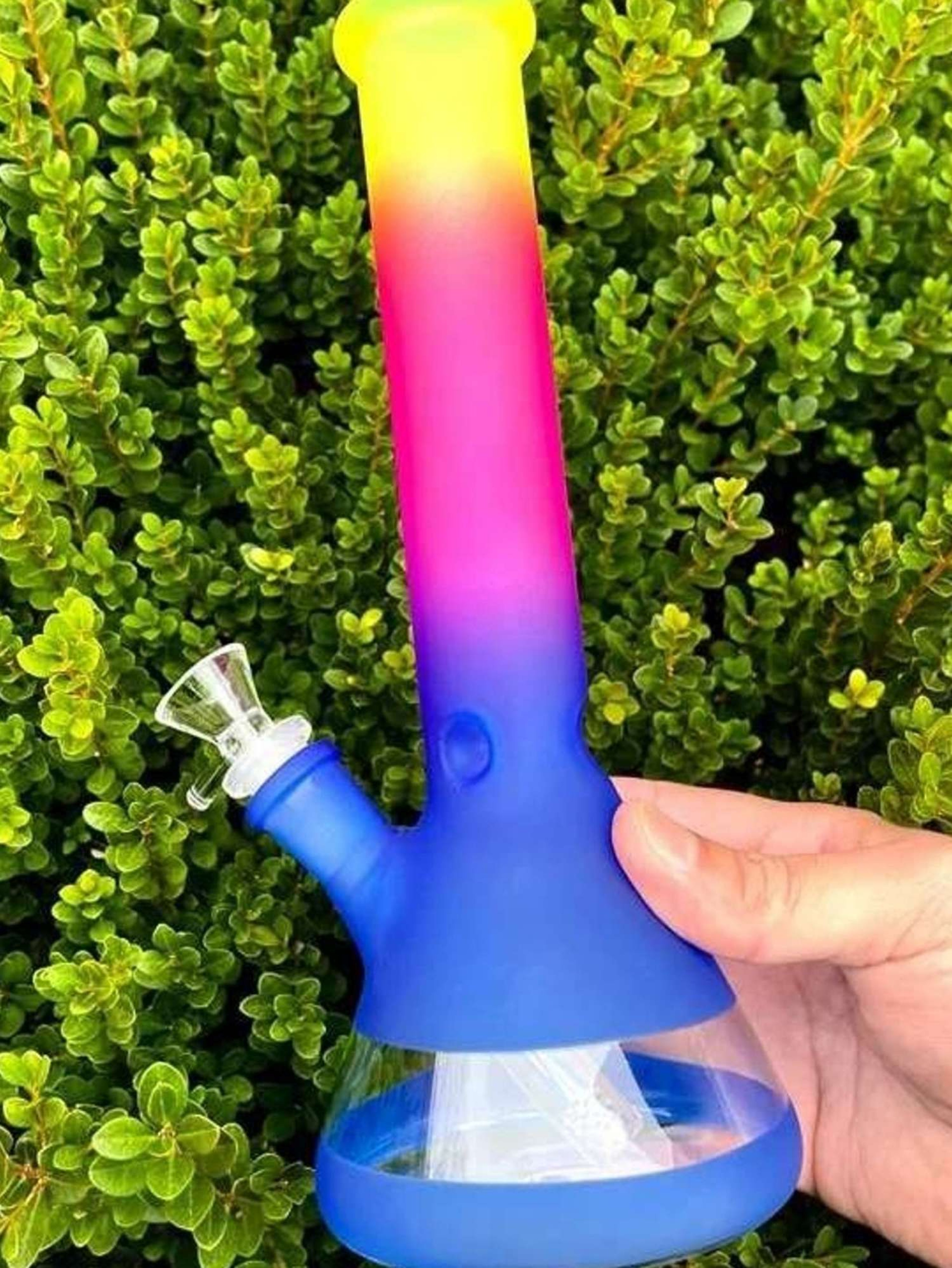 10" Thick Rainbow Glass Bong Rig image 0