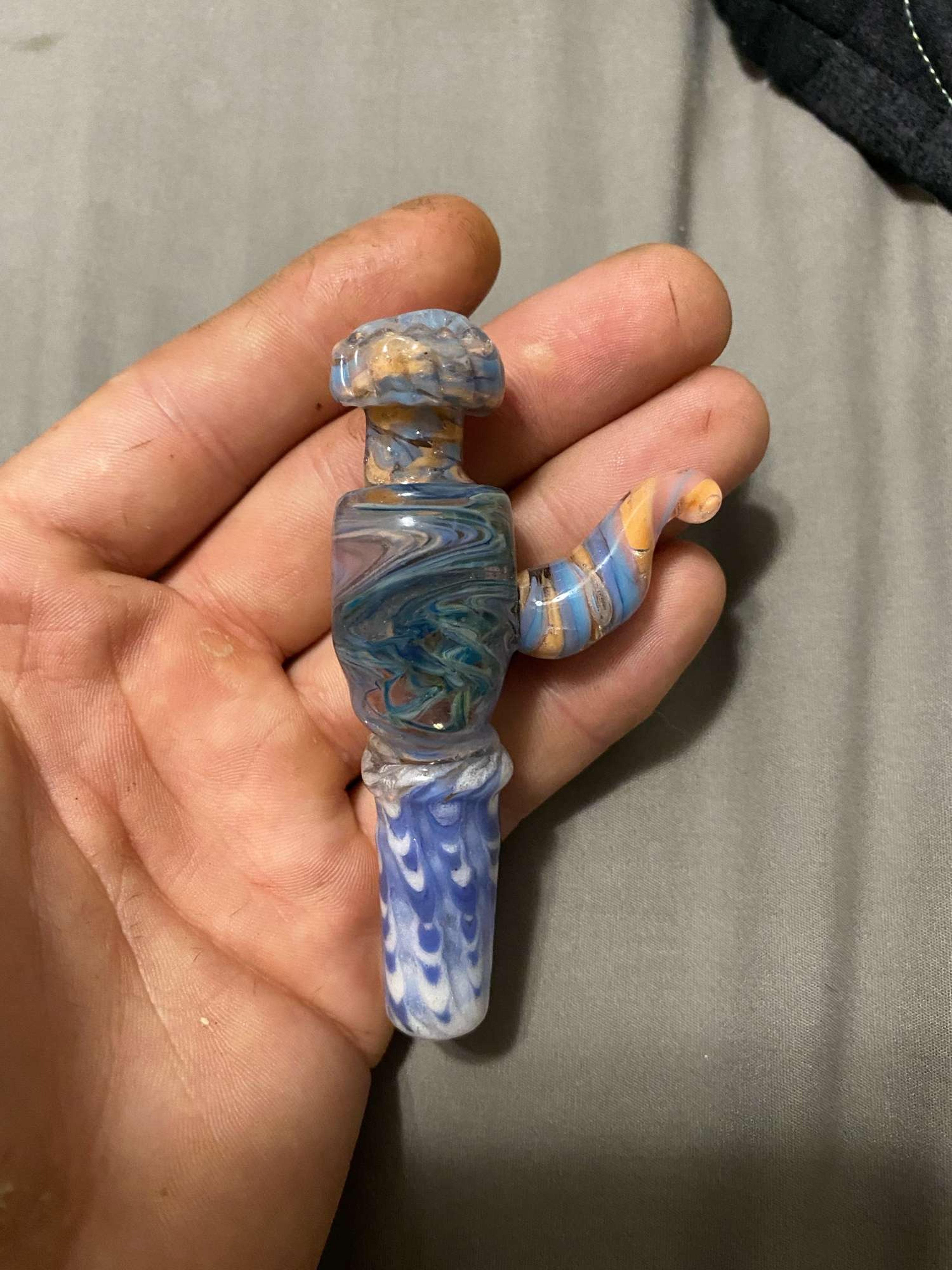 Worked 14mm bowl with choke cap image 0