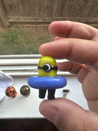 Preview pic of Minion cap / Honey Drip,Mushroom Pendant 