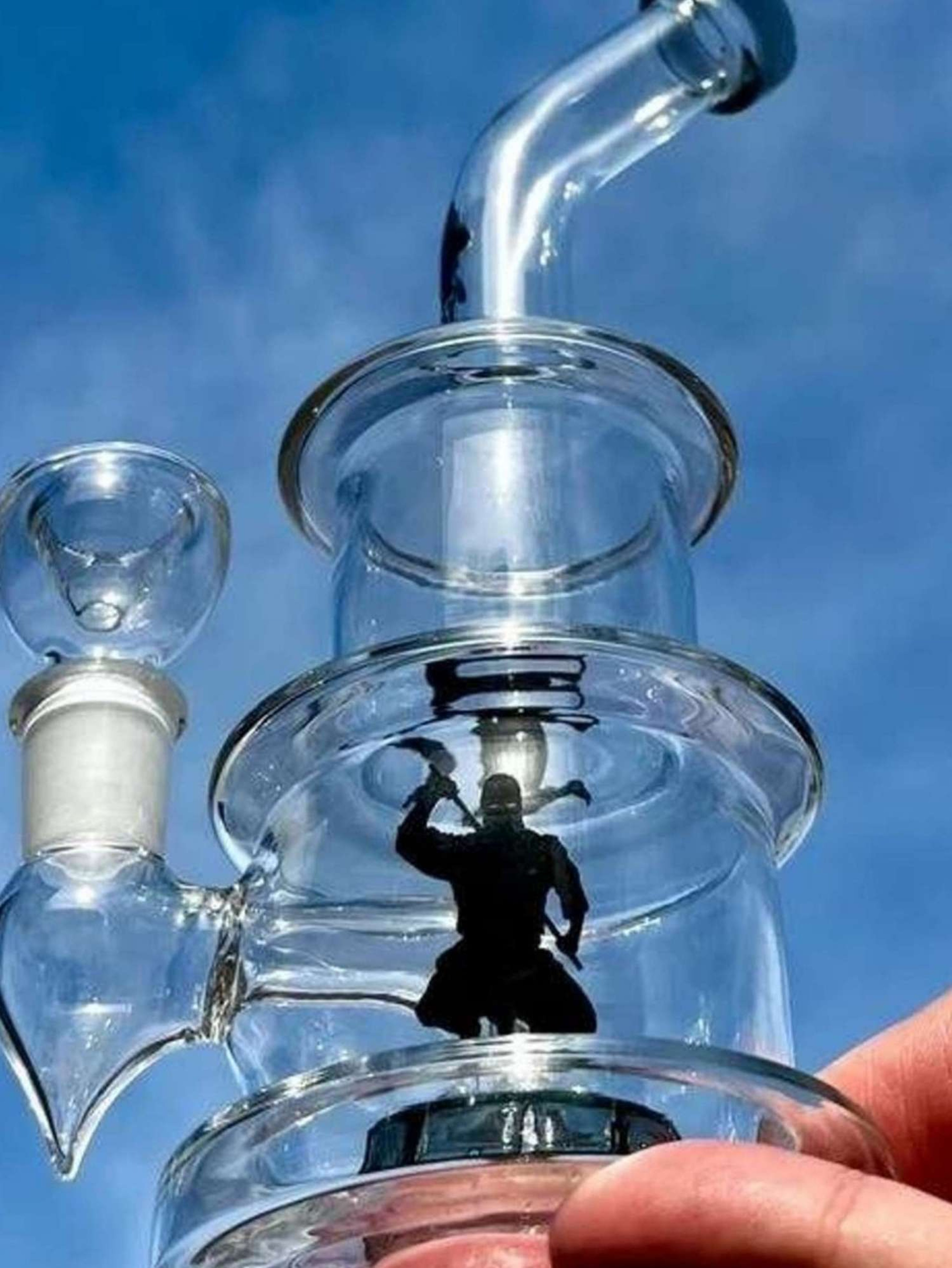 Preview pic of 7" Ninja Recycler Bong Rig