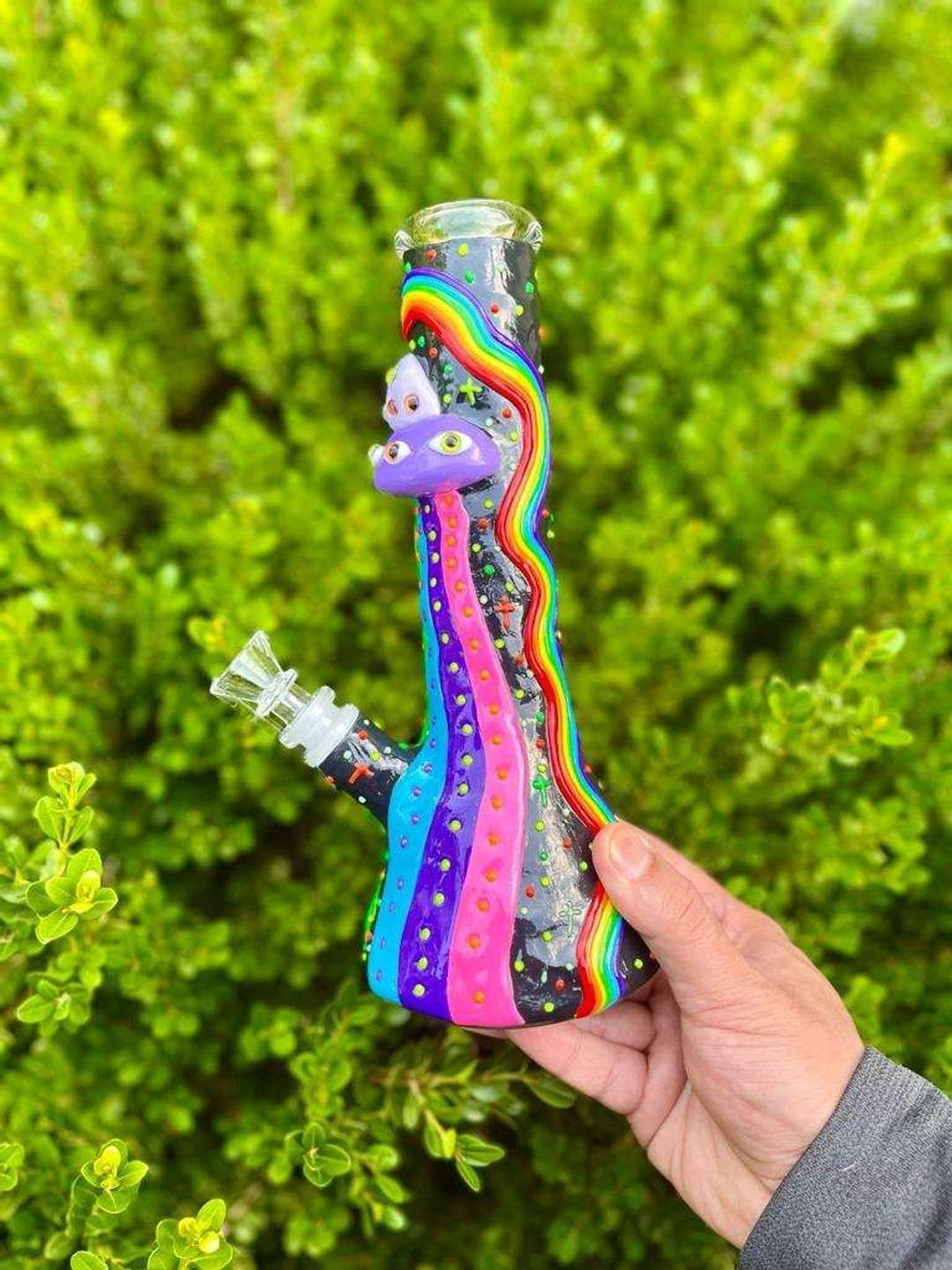 10" Glow in the dark Breaker Bong Rig image 0