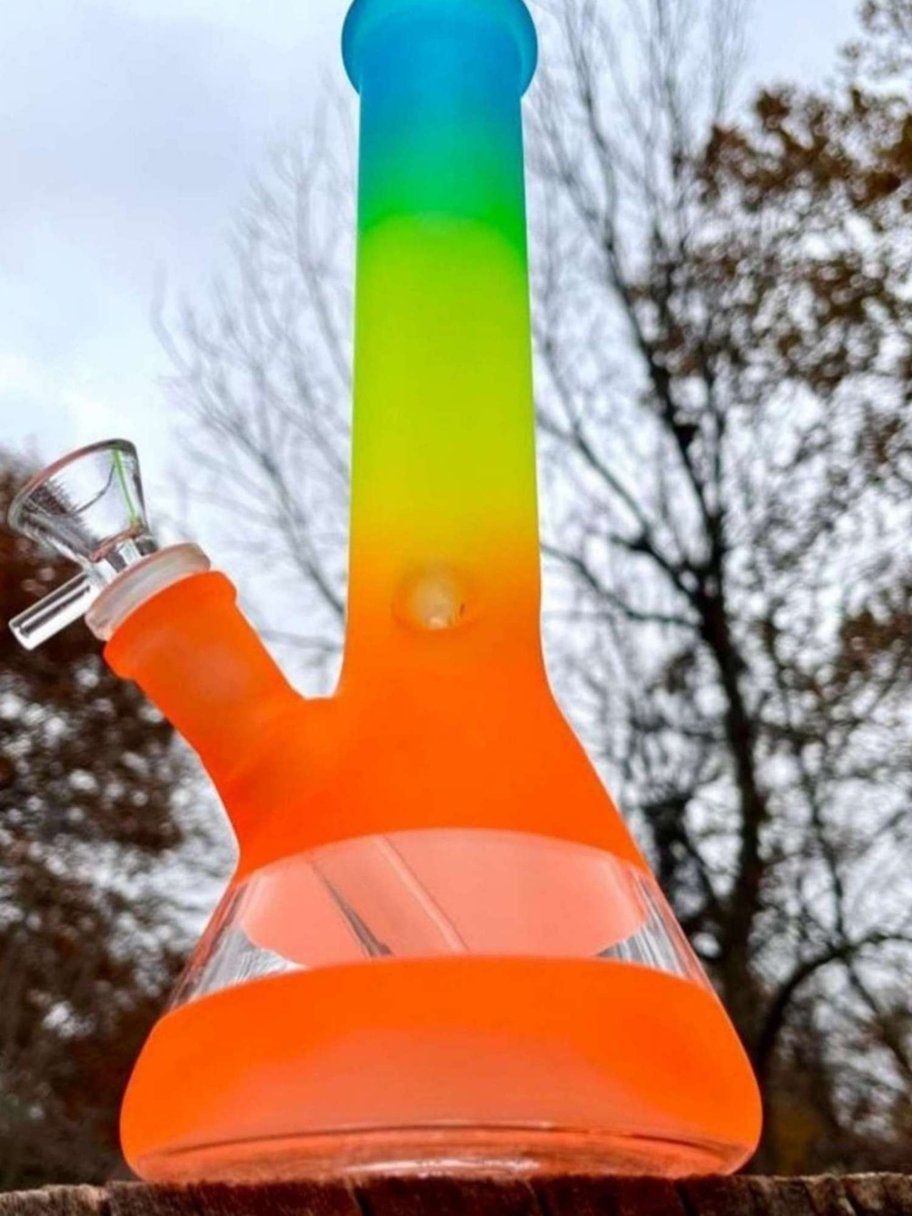 Preview pic of 10" Rainbow Glass Bong Rig