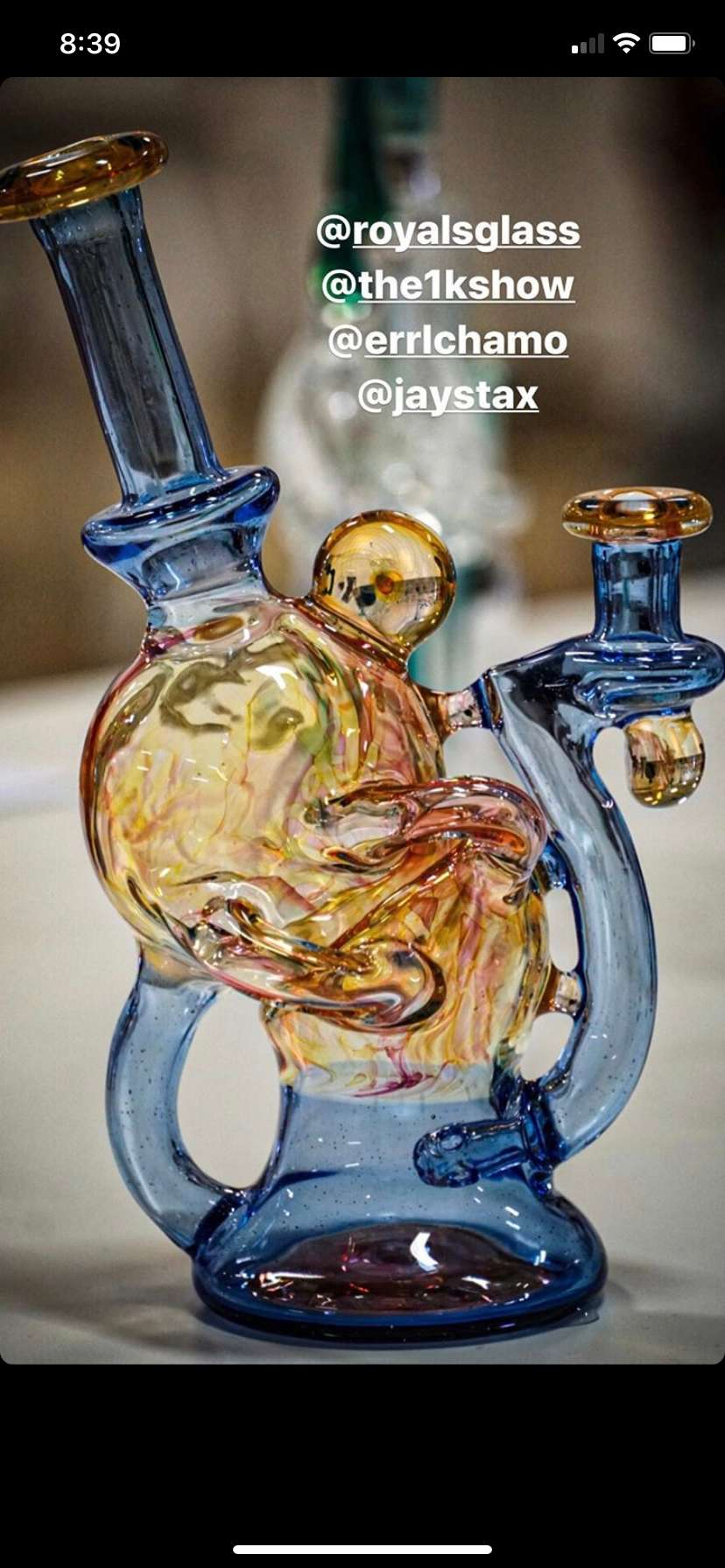Preview pic of Royals glass double uptake recycler