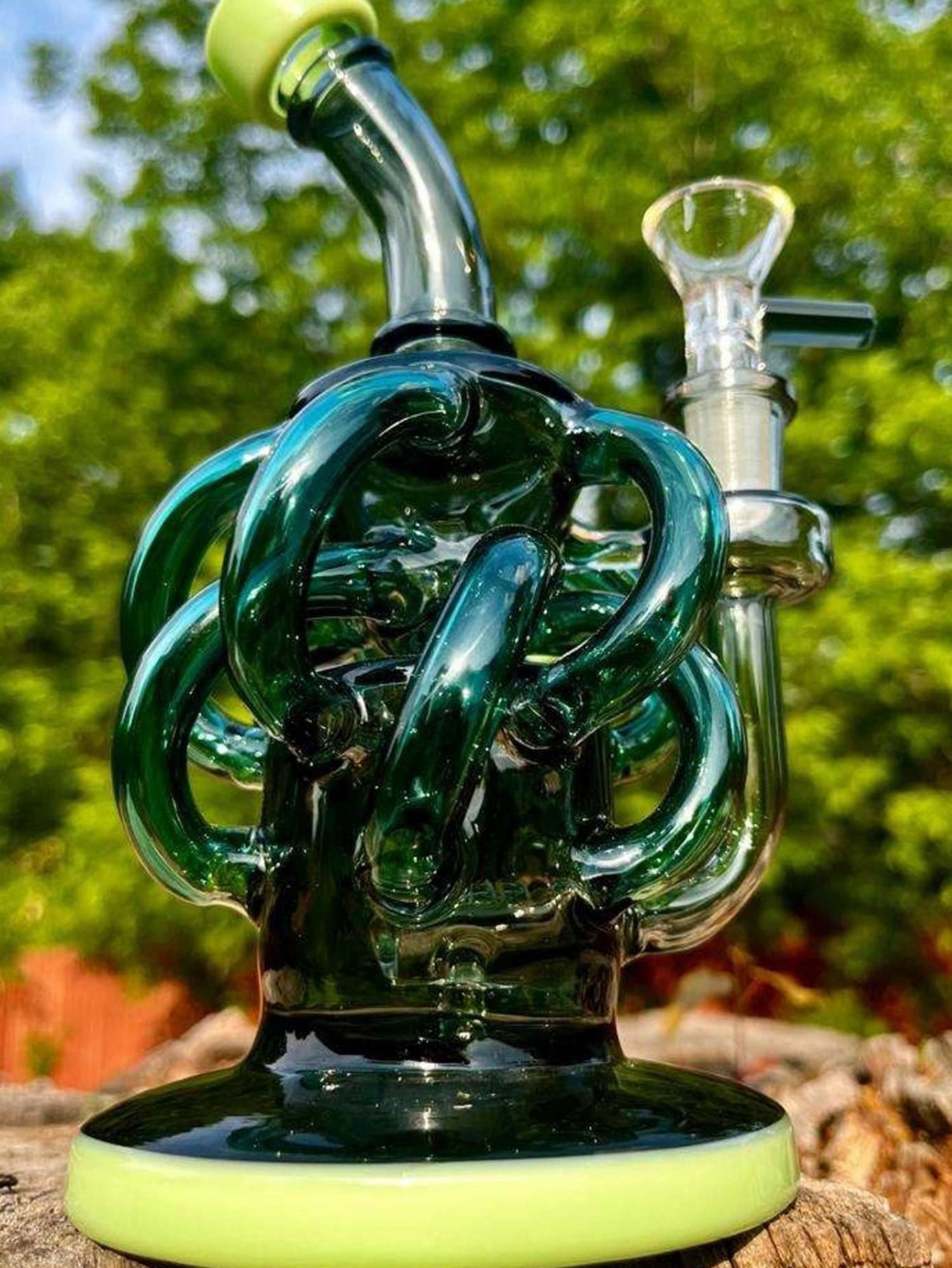 8" Aleaf Color Poly Chamber Bong Rig image 0