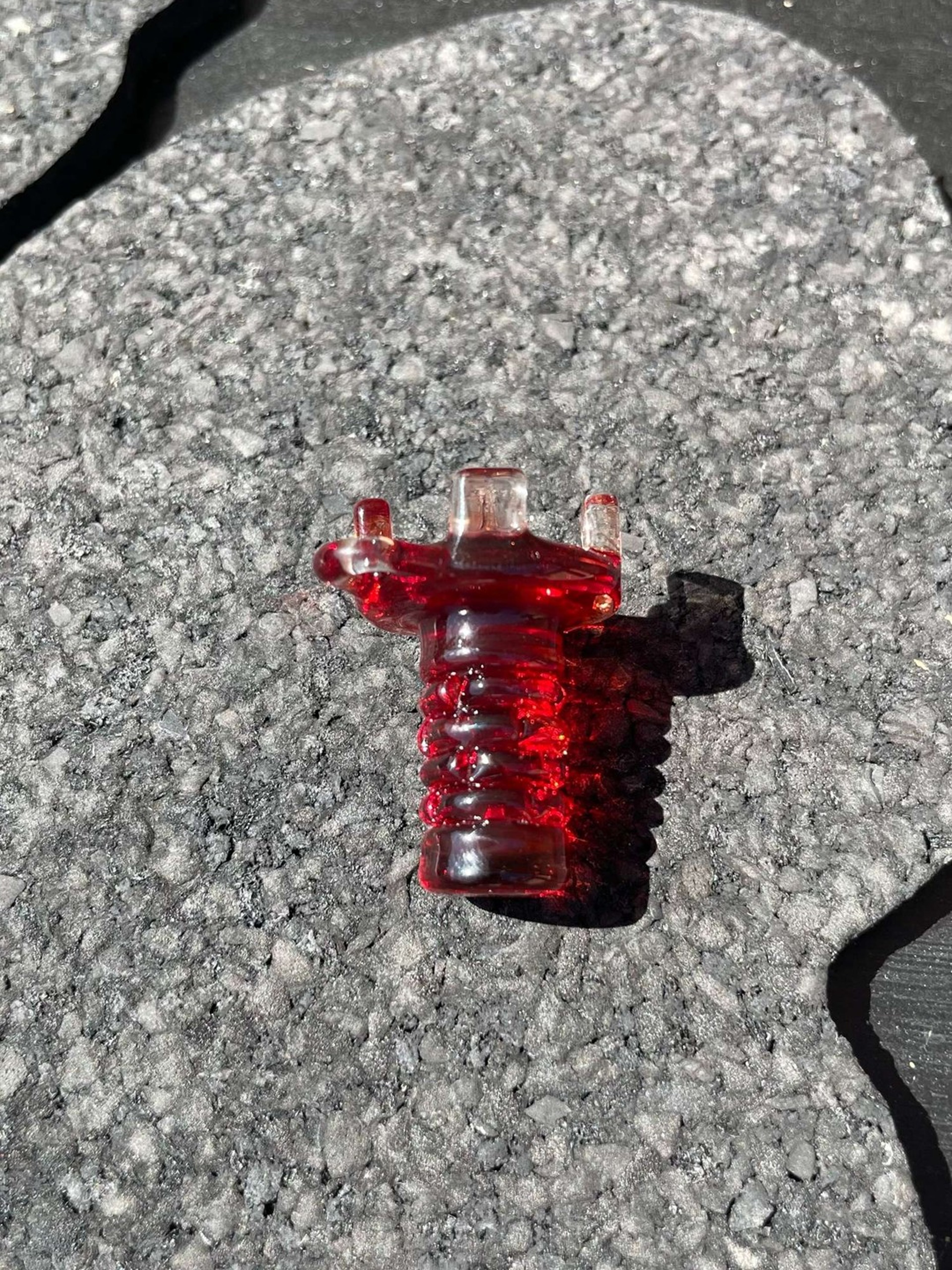 Jebb Glass Bood Red Rook Pendant image 0