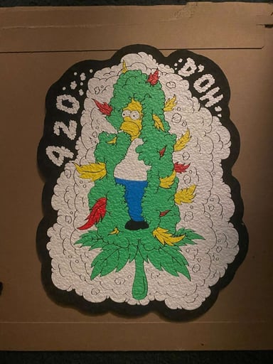 Preview pic of Bushed out homer! 420 special moodmat. Slight age damage (yellowing)