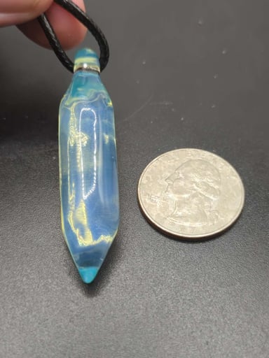 Preview pic of Aqua Colored mineral/gemstone pendant