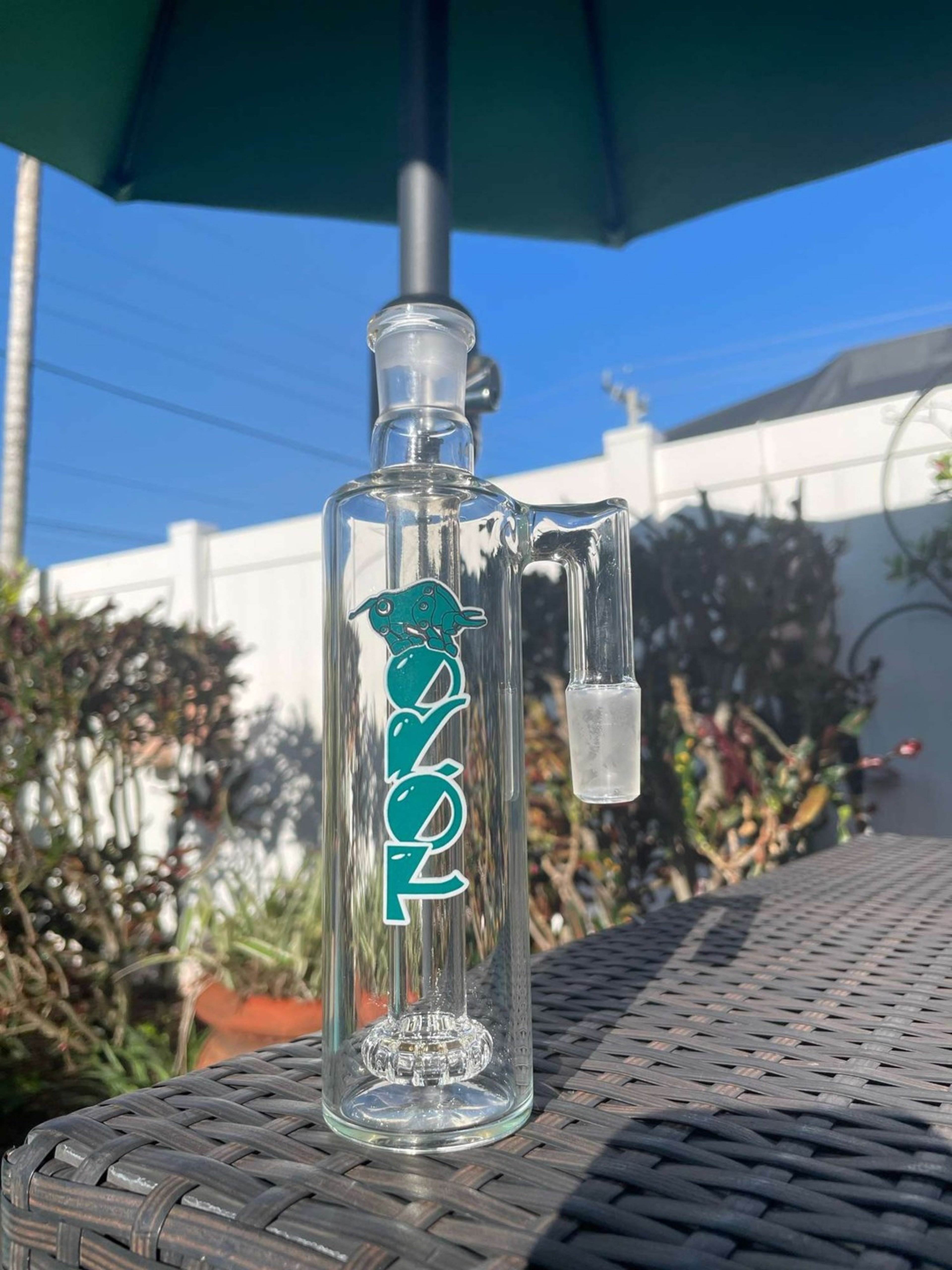 Toro Ash Catcher / 90 / Wet / Aqua white outline huffin bull image 0