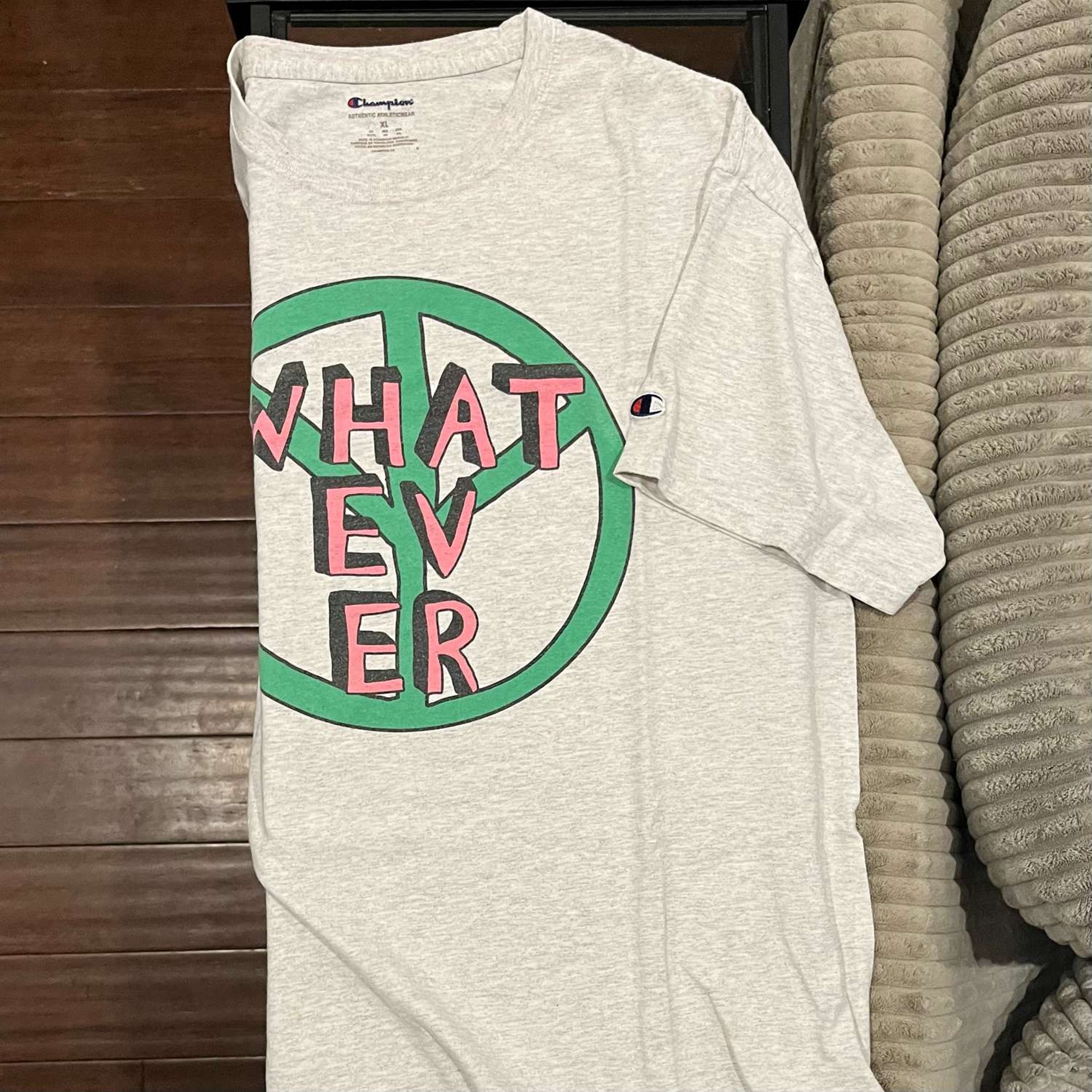 GZ1 Whatever Forever “No Peace” Champion T-Shirt image 0