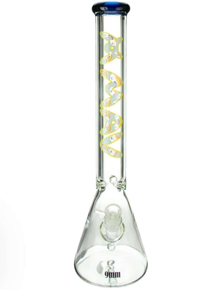 MAV Glass 18’ Beaker Bong- Rainbow cloud special edition (NEED GONE NOW) Image