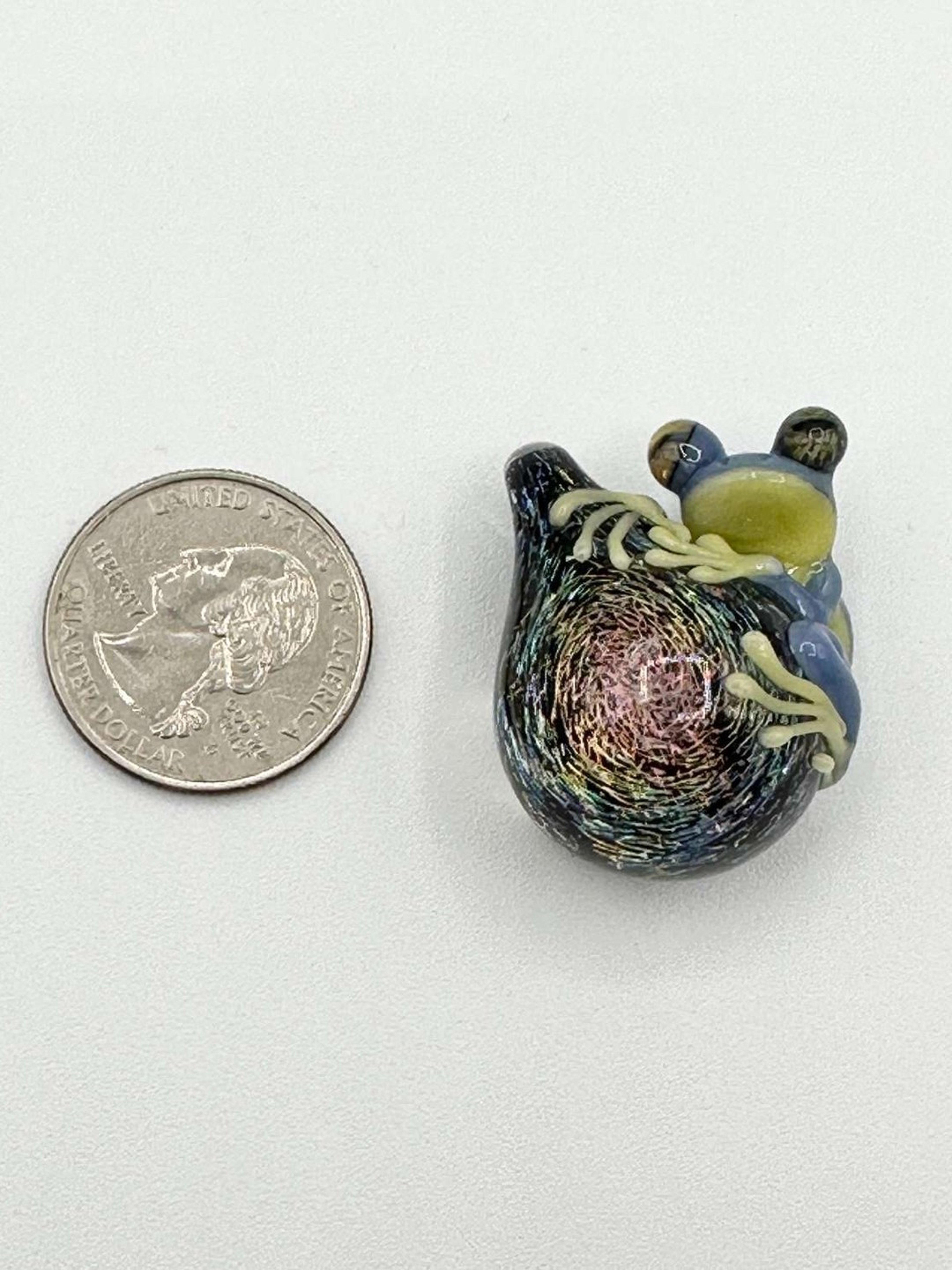 Kemgtaro Blue Frog Pendant - Japanese Artist image 0
