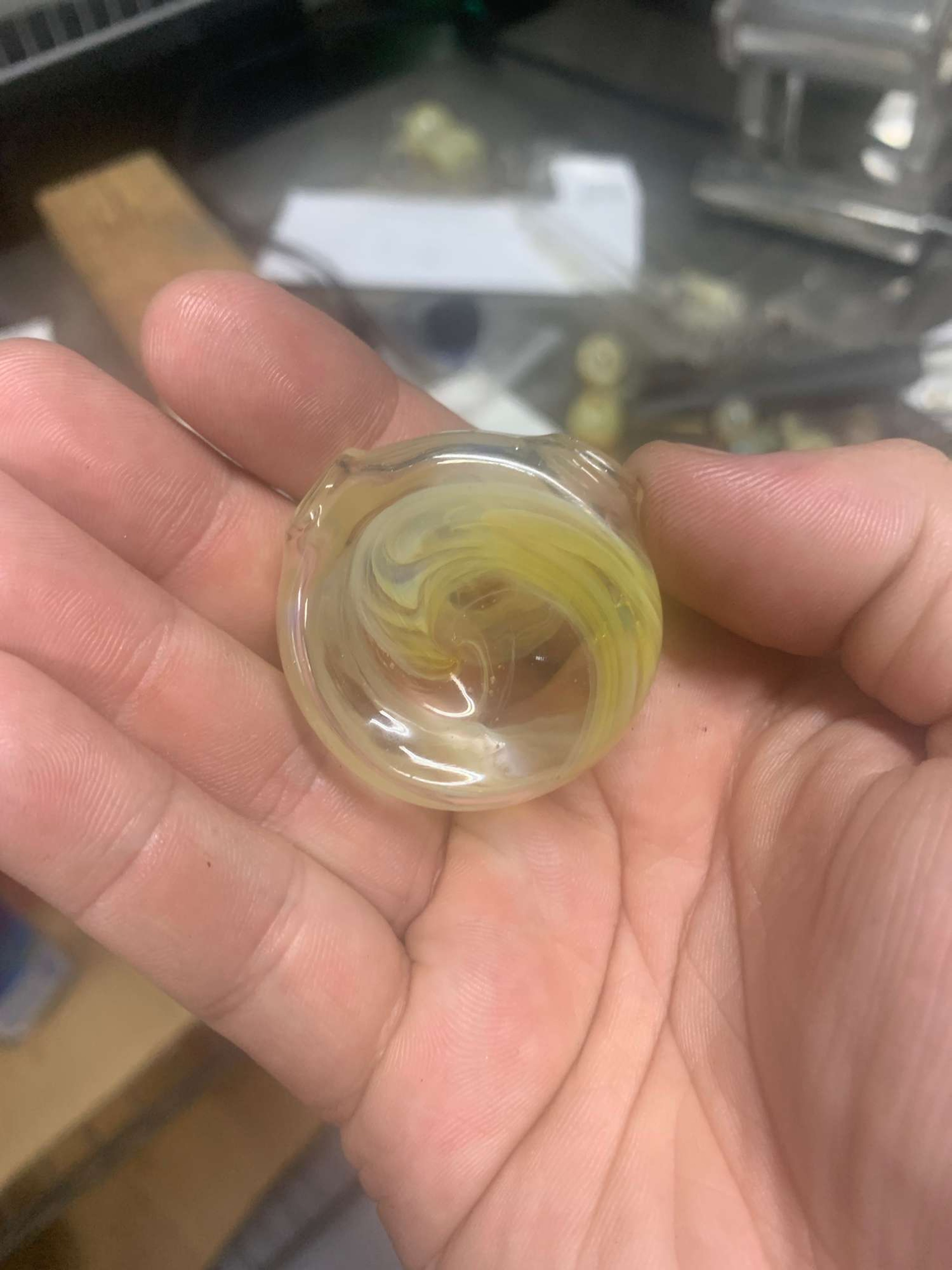 Preview pic of Silver Creek, Electric Flamingo, Atomic Kumquat Disk pendant