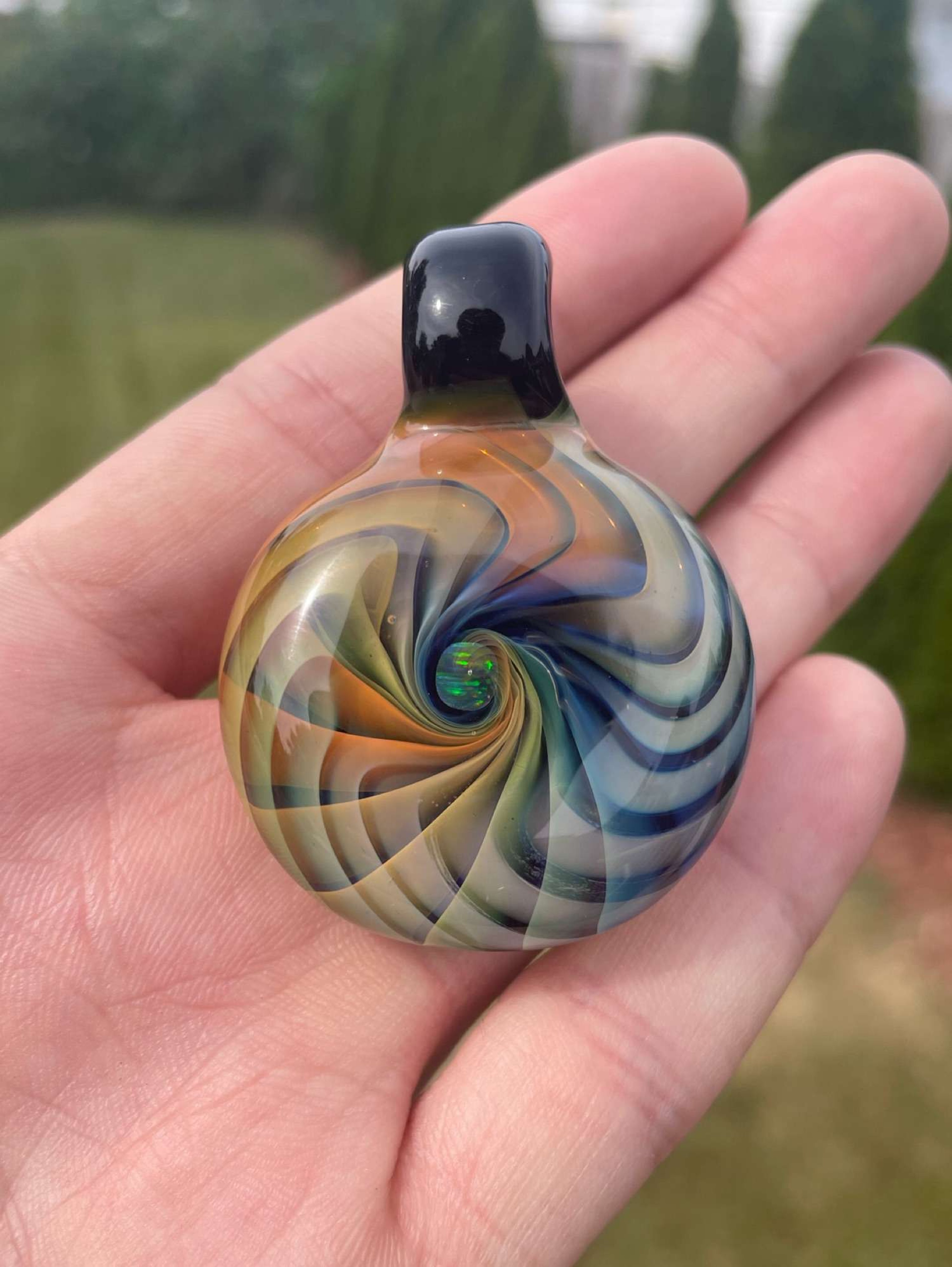 ConvergenceGlass fumed opal pendant! image 0