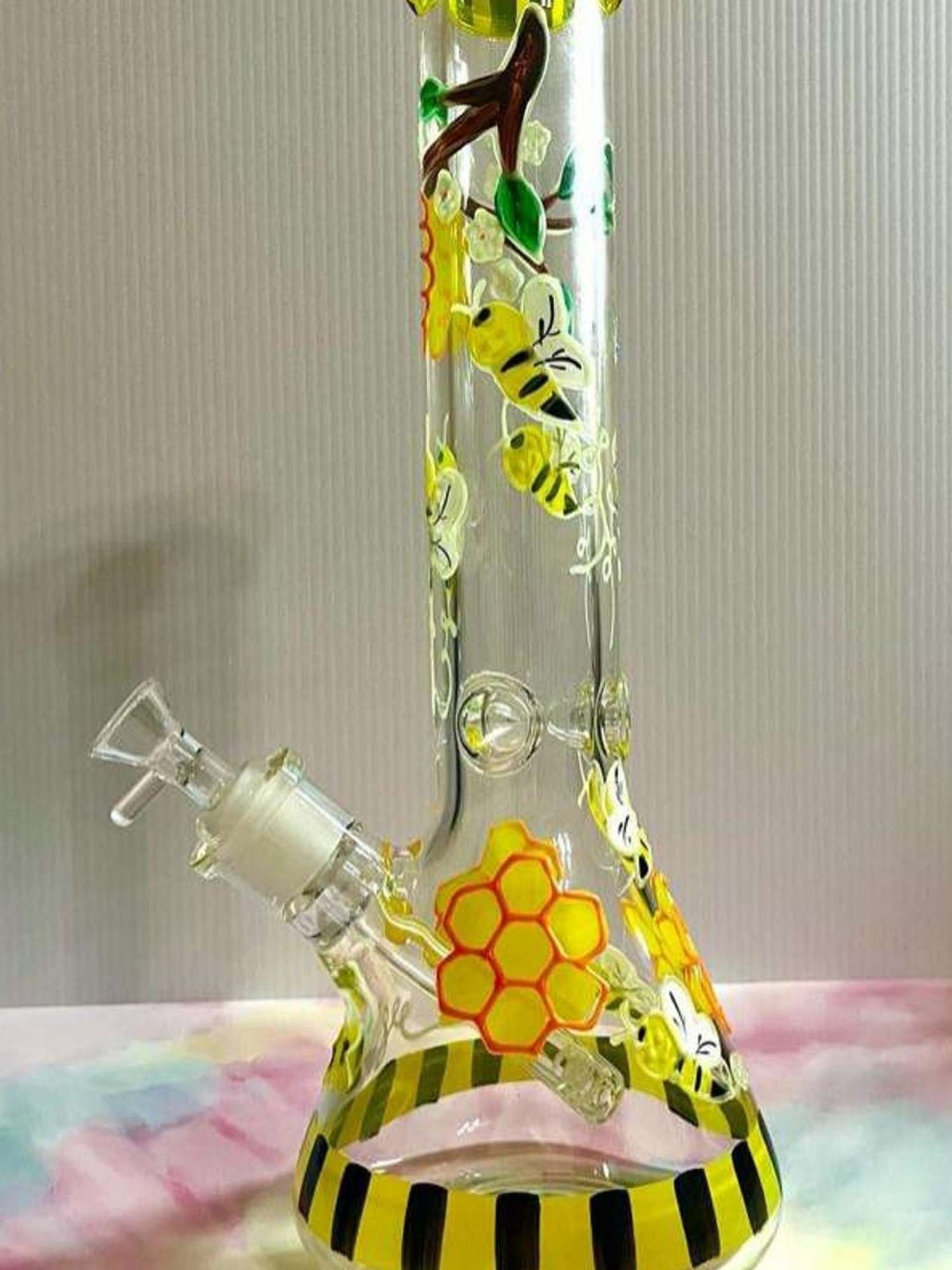 17" Glowing in the Dark Honeybee Bong image 0