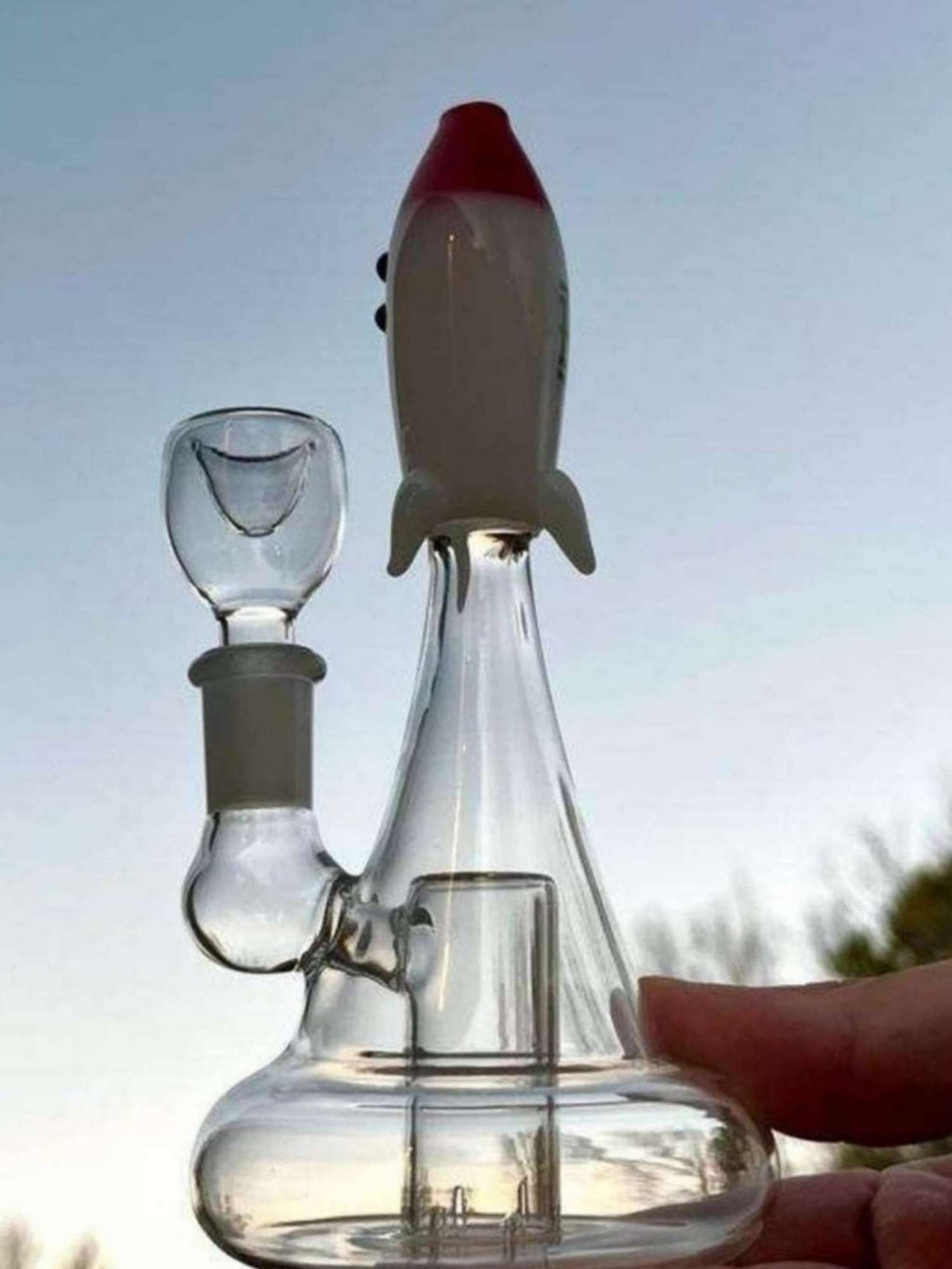 7"Rocket Recycler Glass Rig image 0