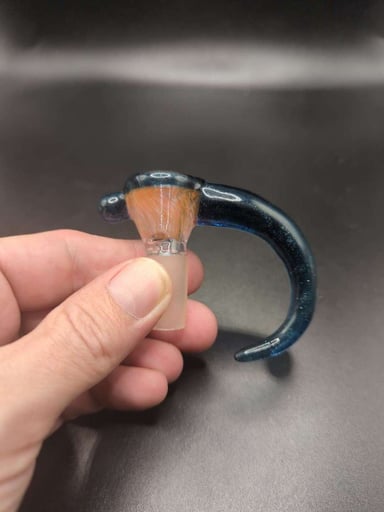 Preview pic of Gold fumed small pack horn slide by @highendhighness