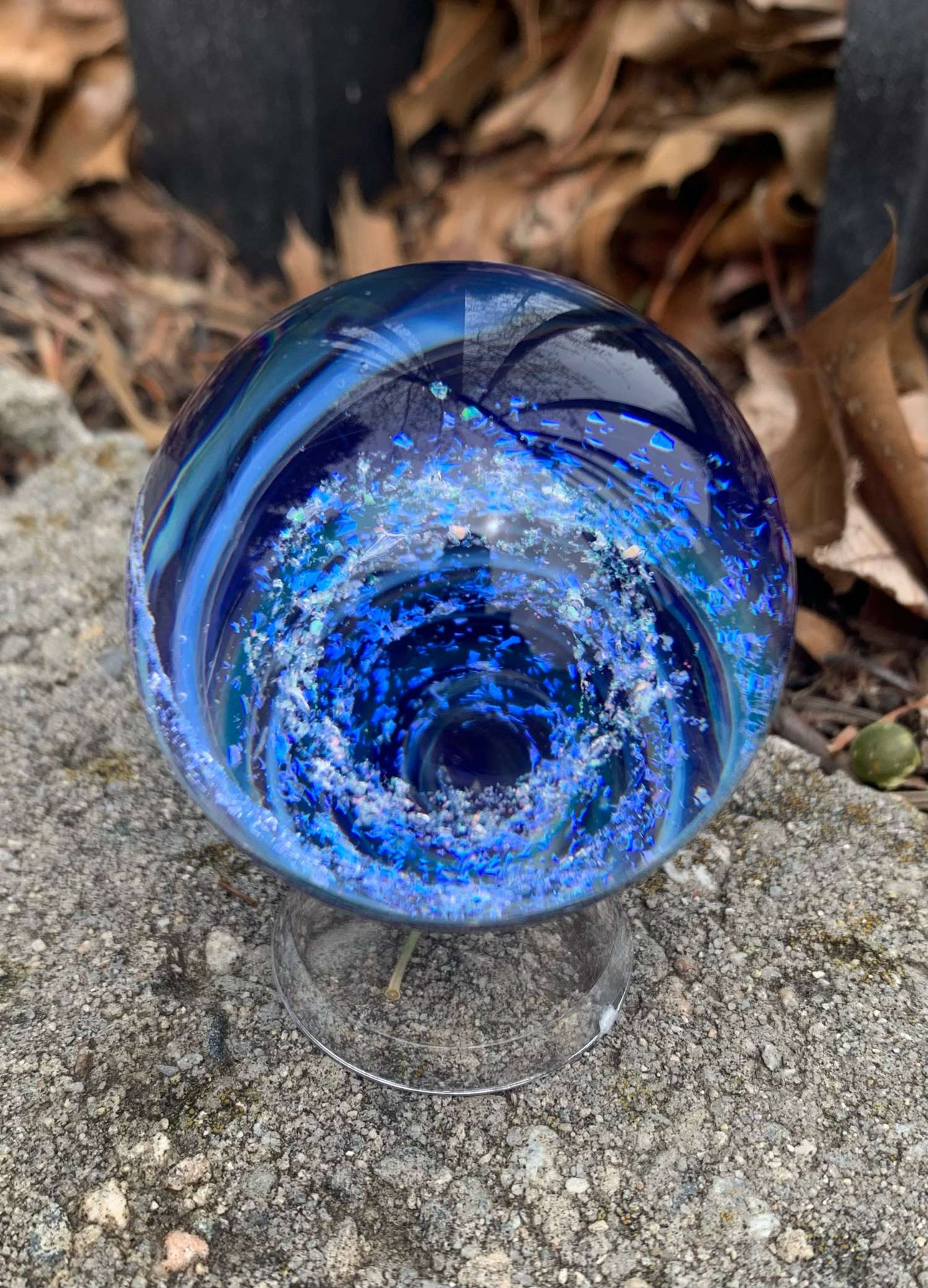 Magenta/Lavender Dichroic Vortex w/opal crush Marble image 0