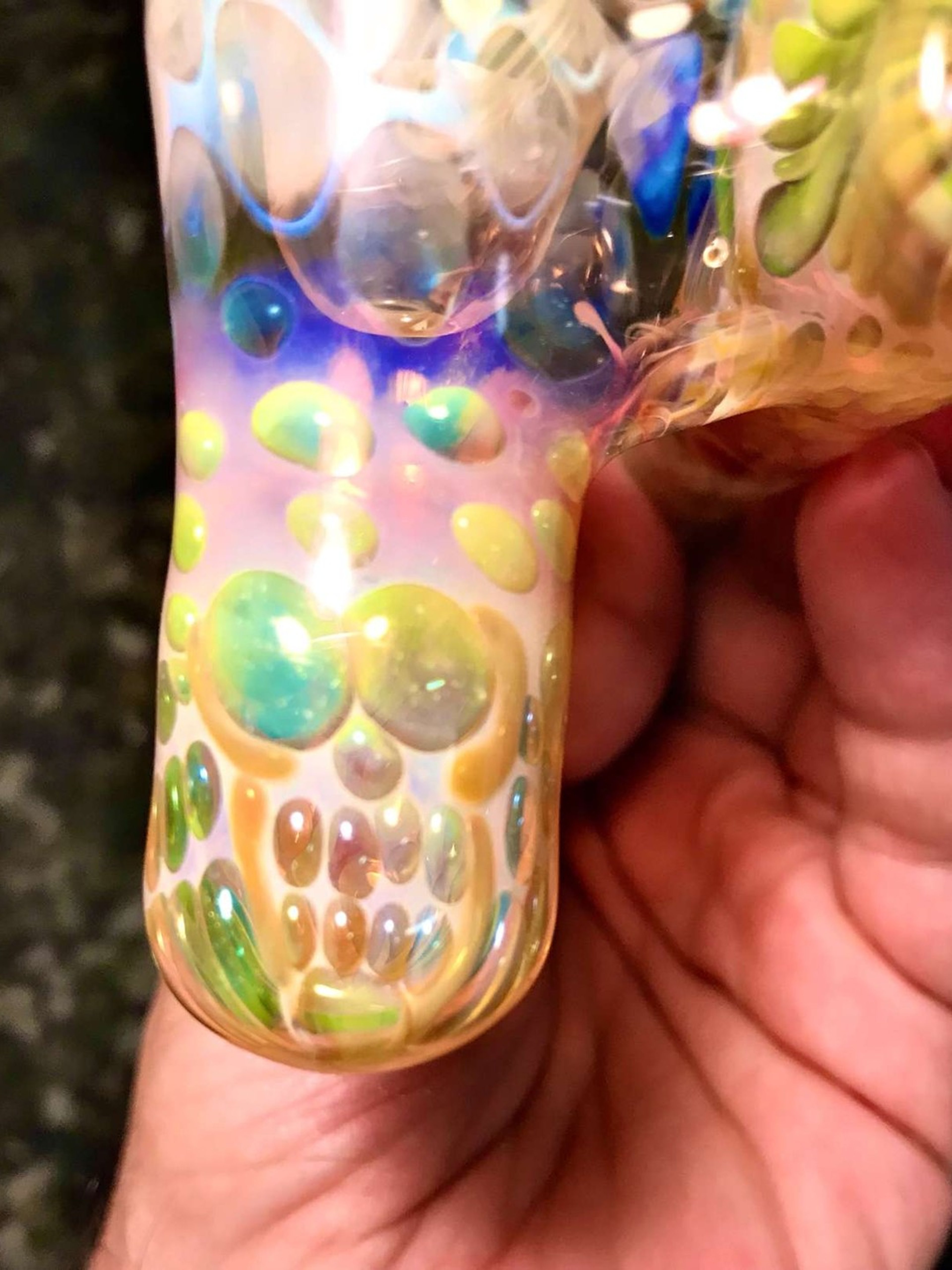 Preview pic of OG Sidecar Inside Out Multiple Section Gold & Silver Fumed Glass Pipe