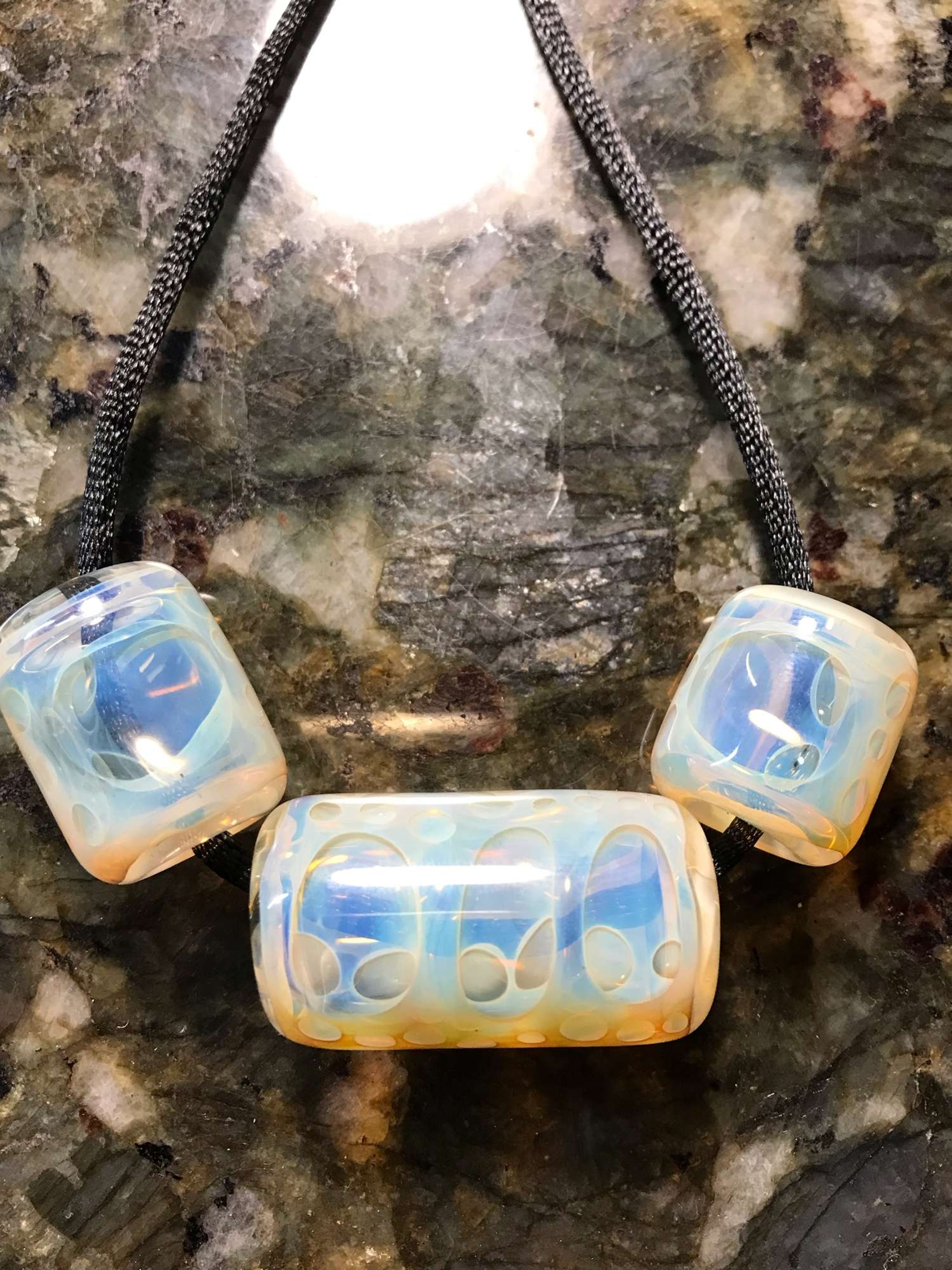 Preview pic of Silver Fumed Aliens Bead Set