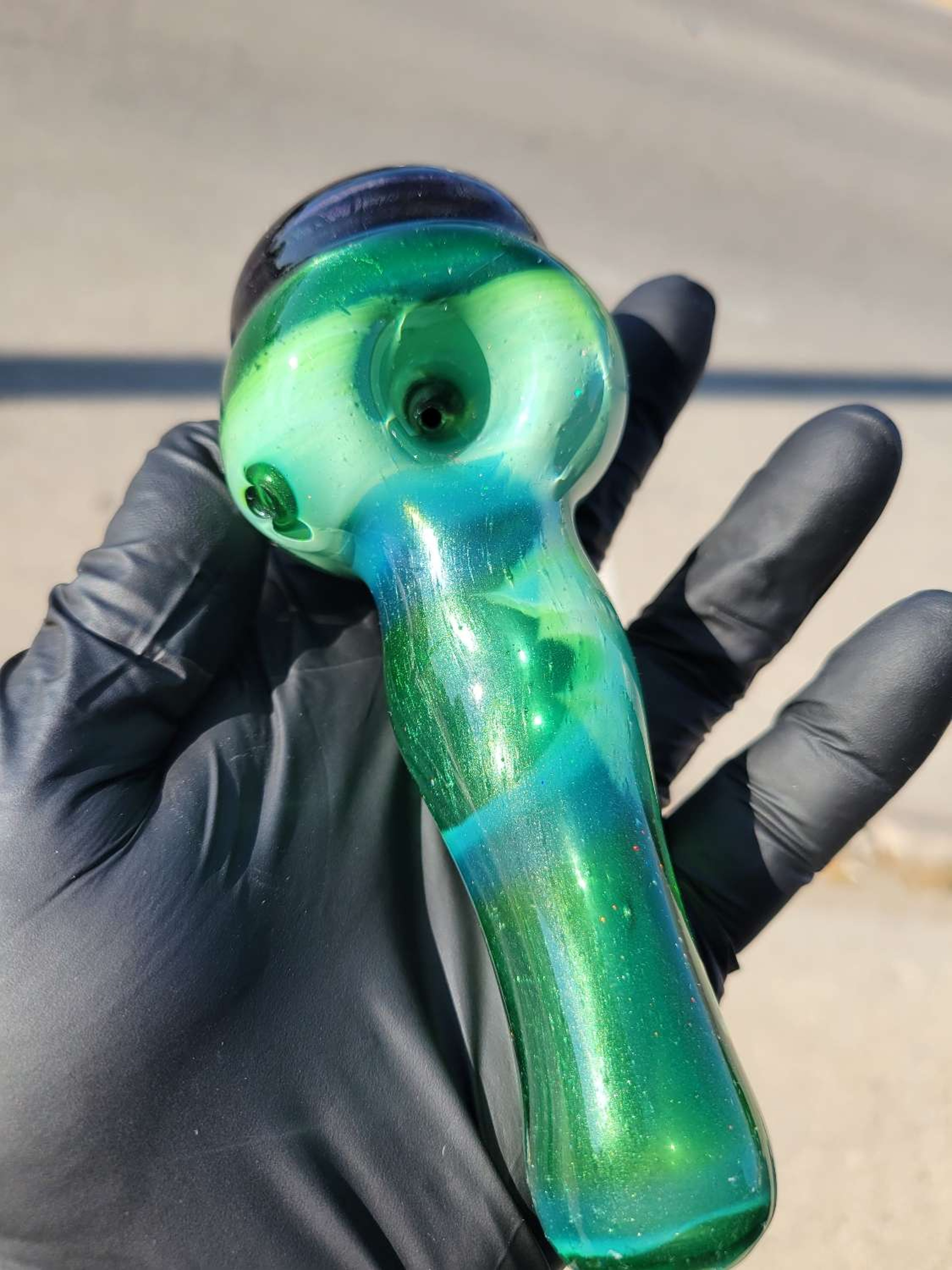 Berzerker Glass Hand Painted Dichro image 0