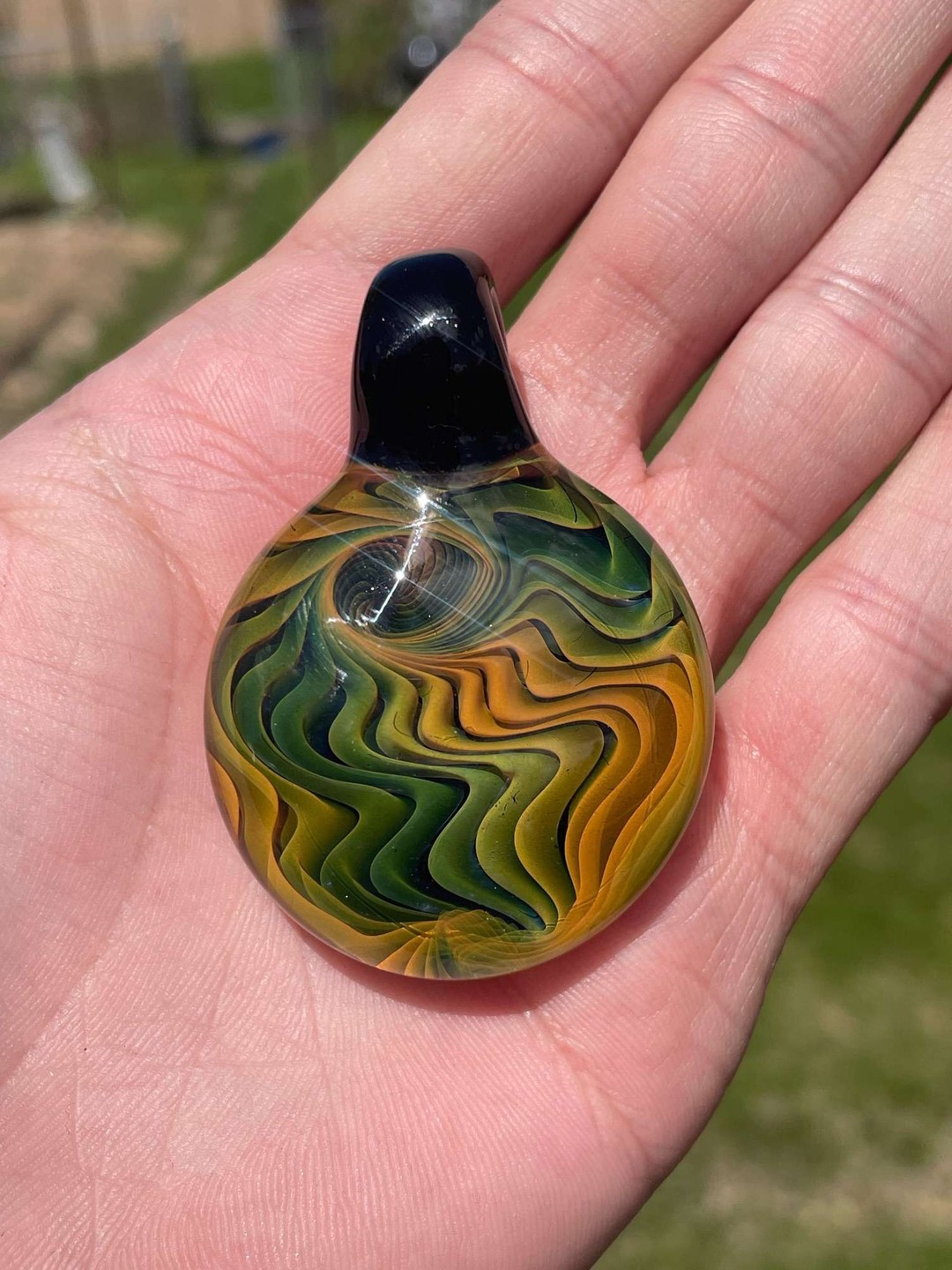 ConvergenceGlass fumed pendant! image 0
