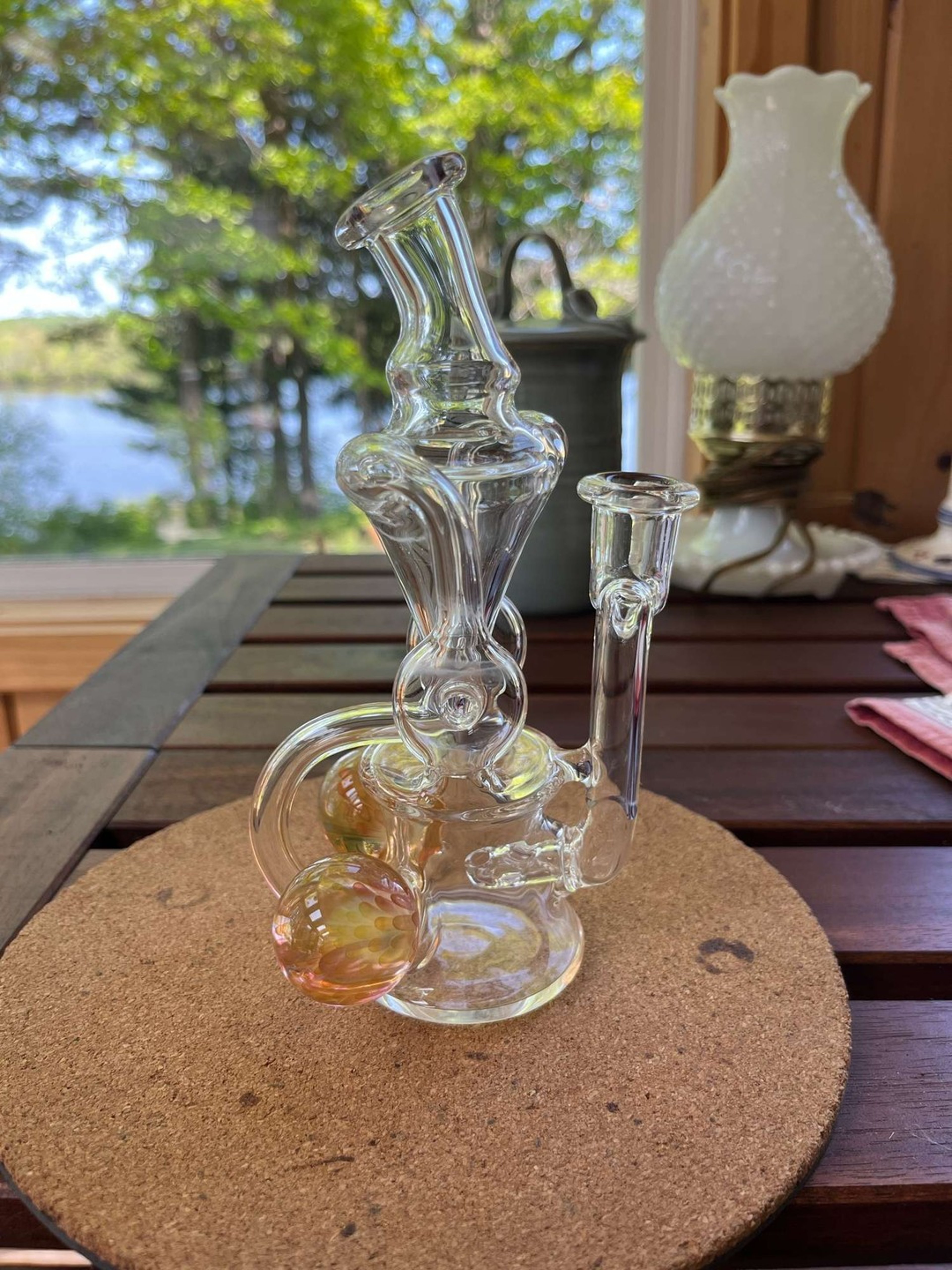 Preview pic of Hester glass double doughnut 