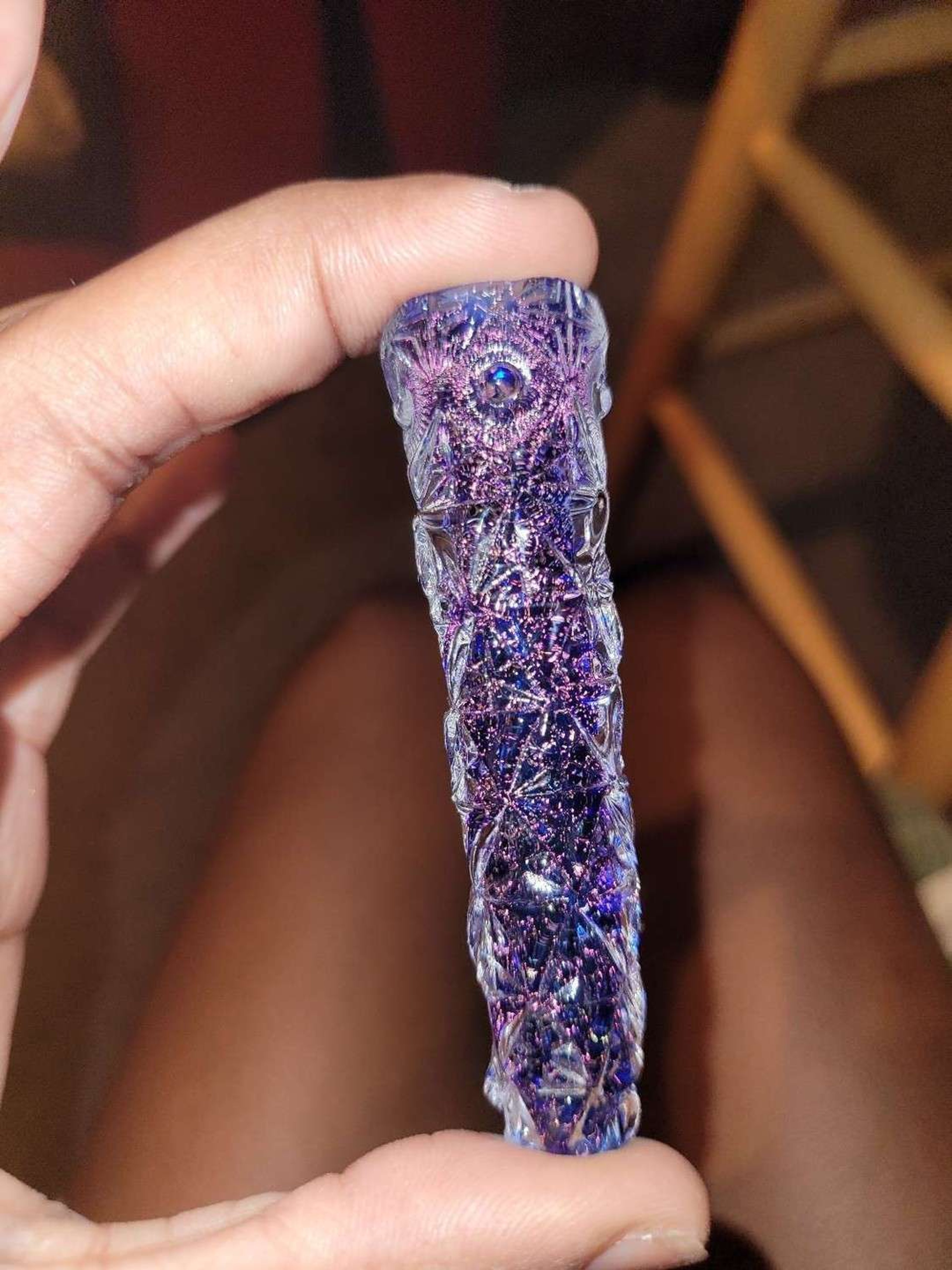 Preview pic of Pattern Texture Stoke Glass Chillum