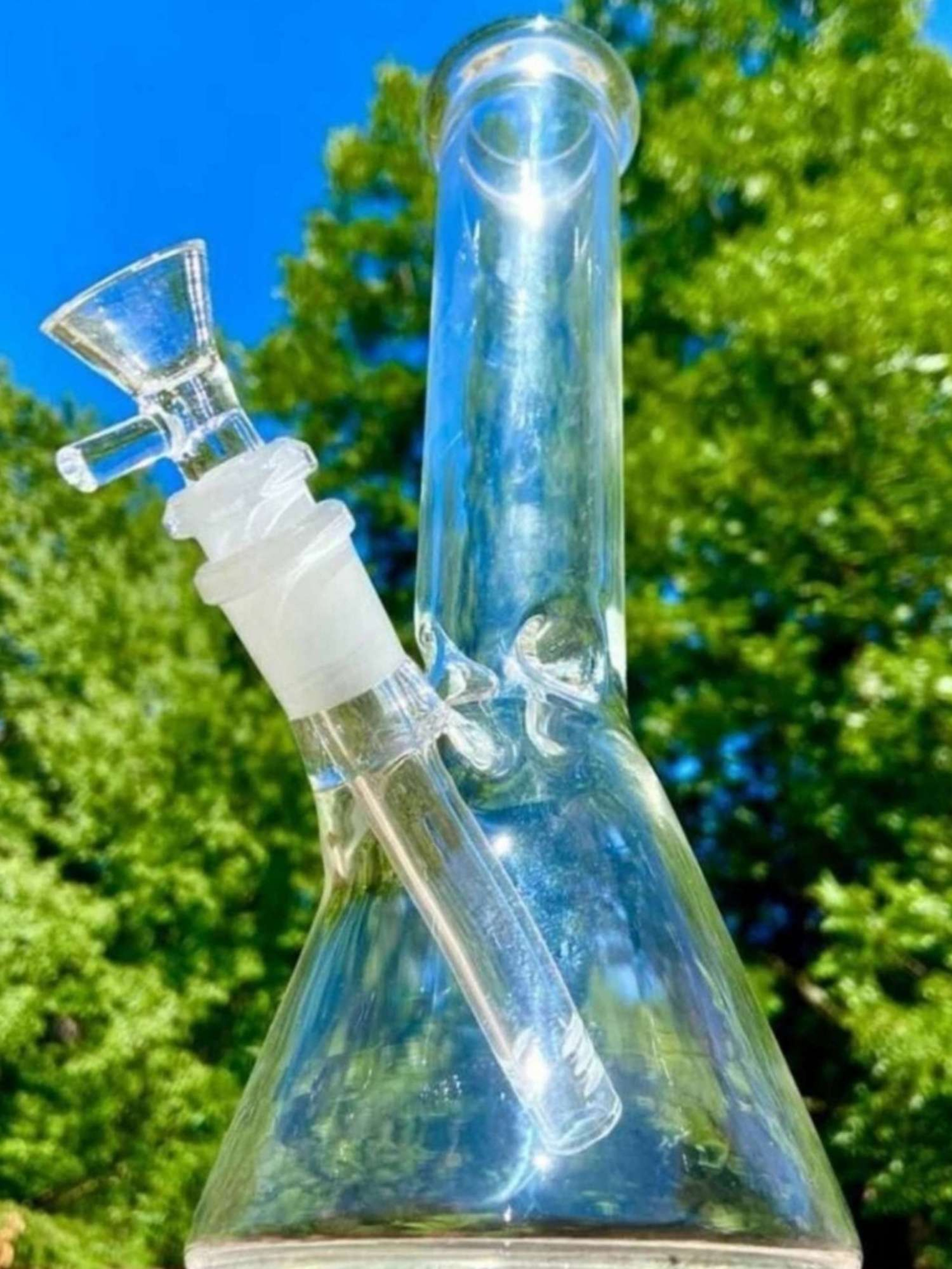 10" Clear Beaker Water Pipe Bong image 0