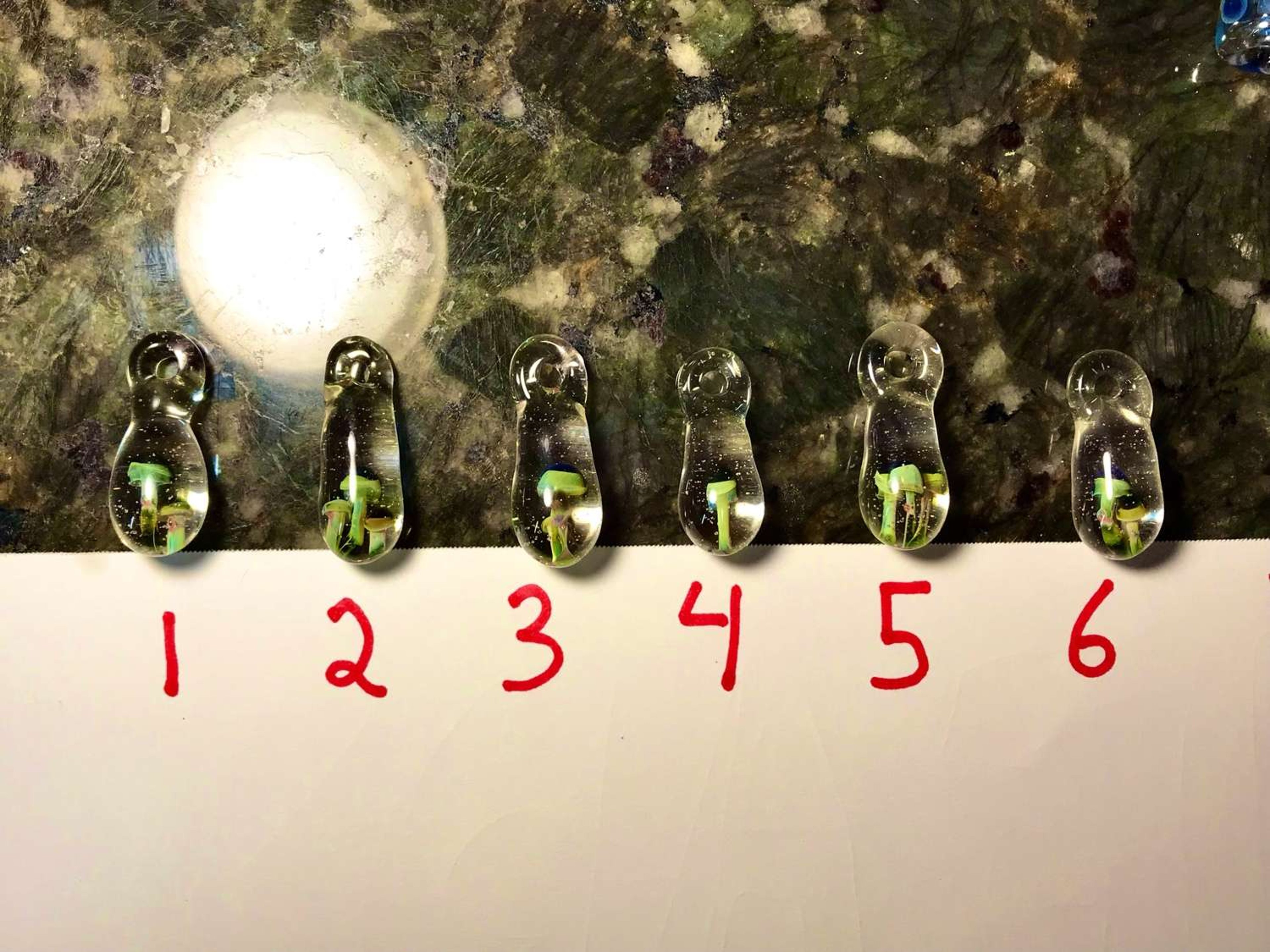 Preview pic of UV Glass Mushroom Pendant