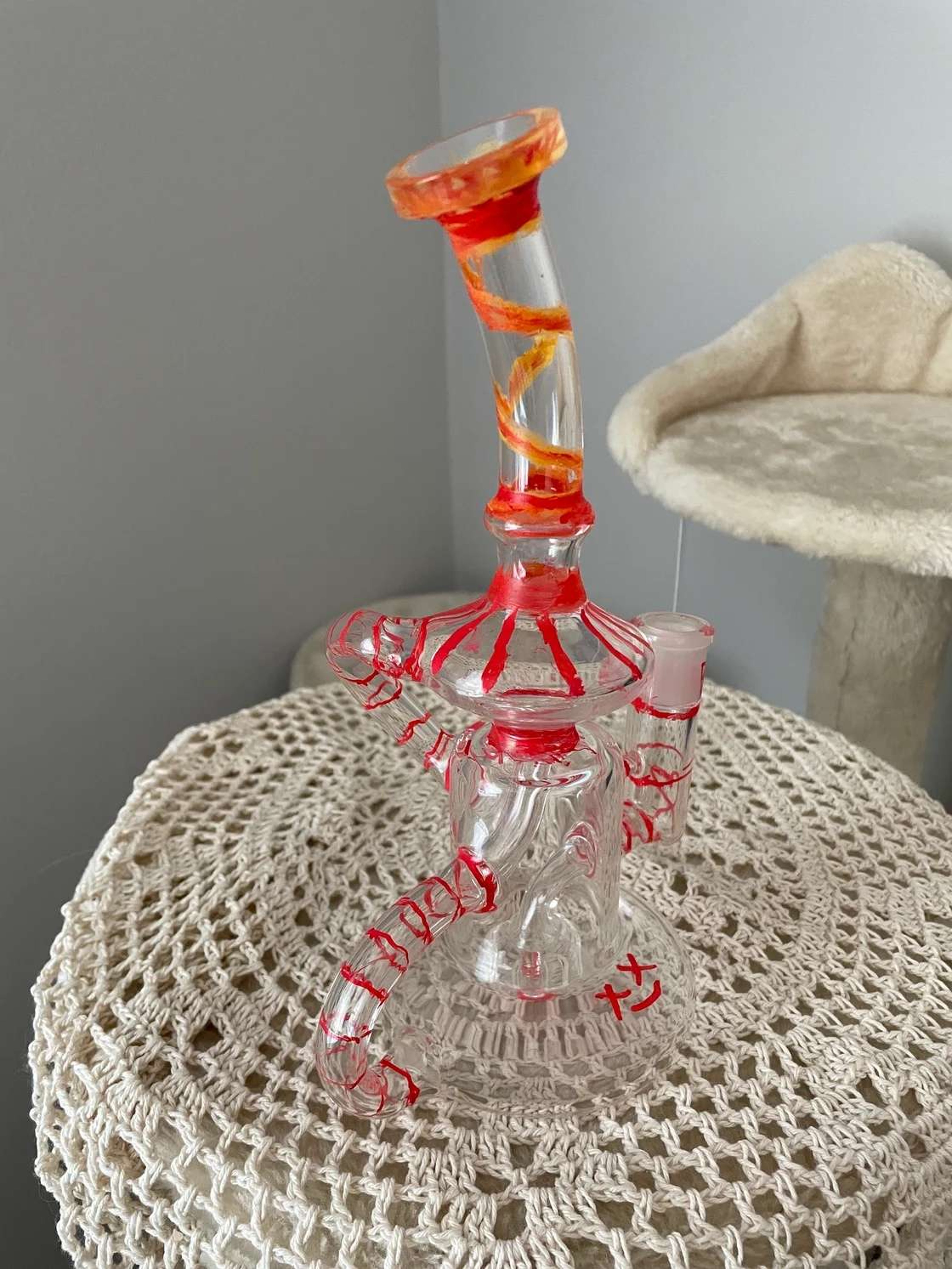 painted 🖌️ Boro Palace Rig/Bong image 0