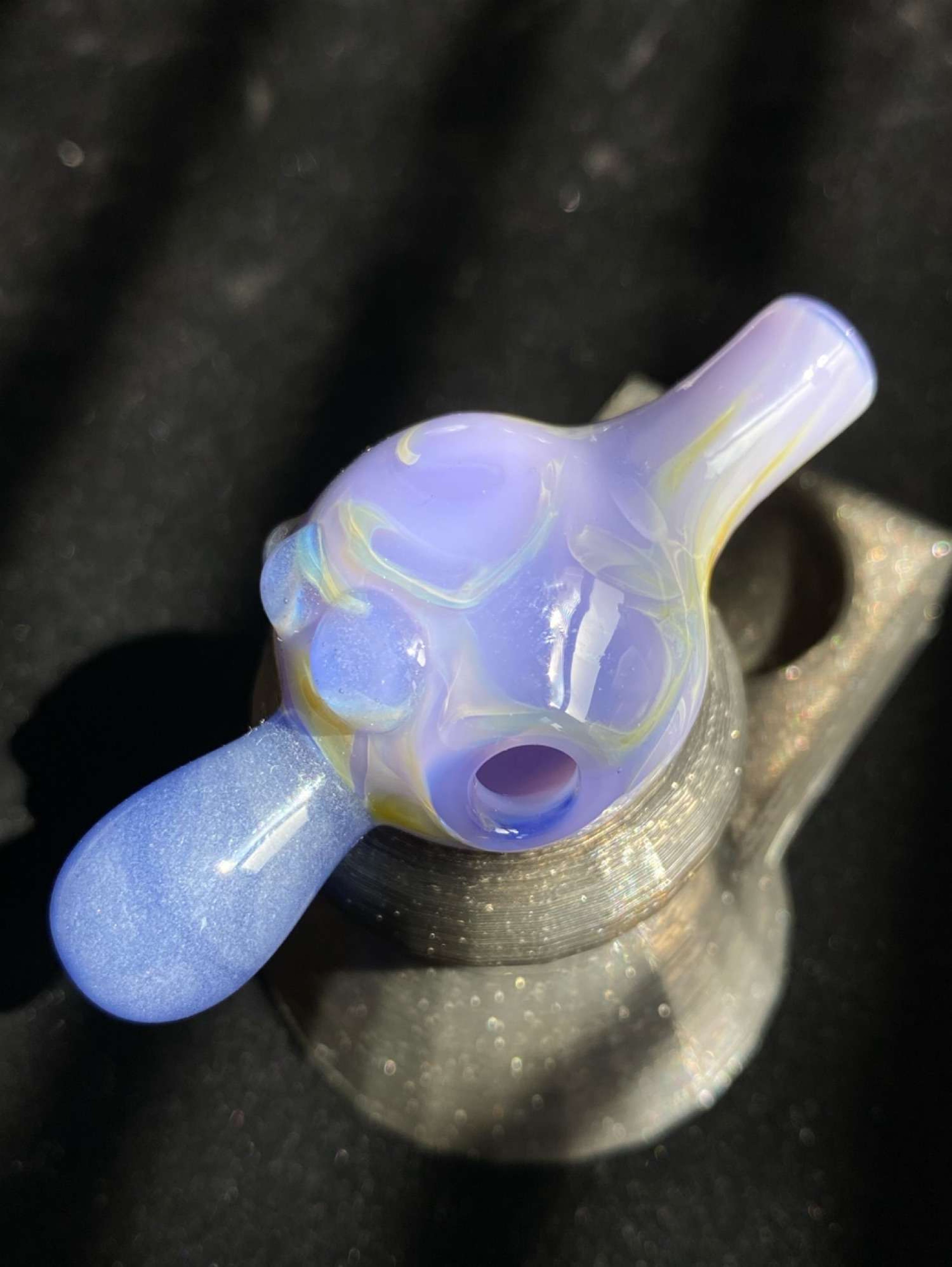 Preview pic of Light purple & fumed bubble cap 