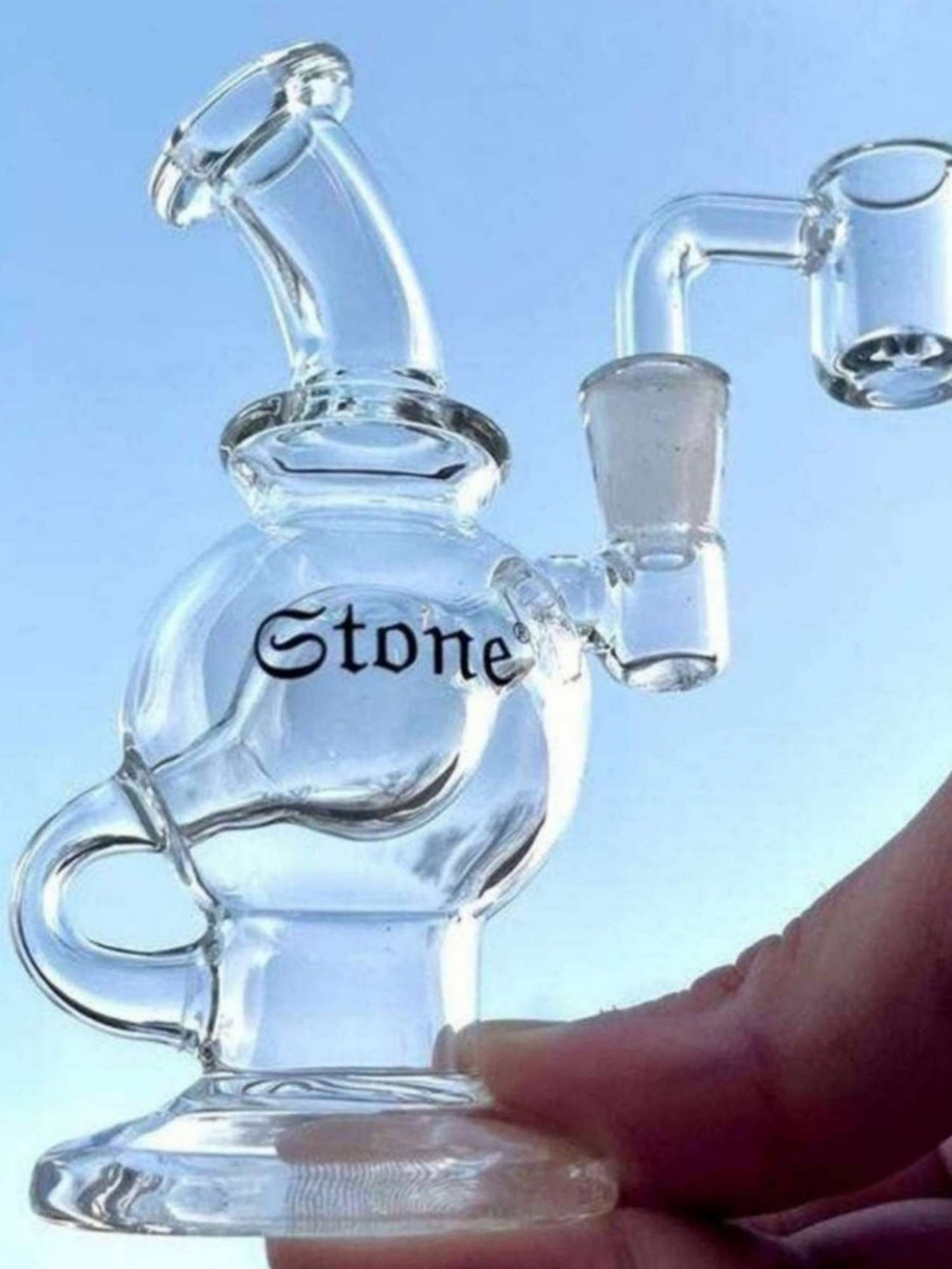 4" Mini Glass Recycler Bong Rig image 0