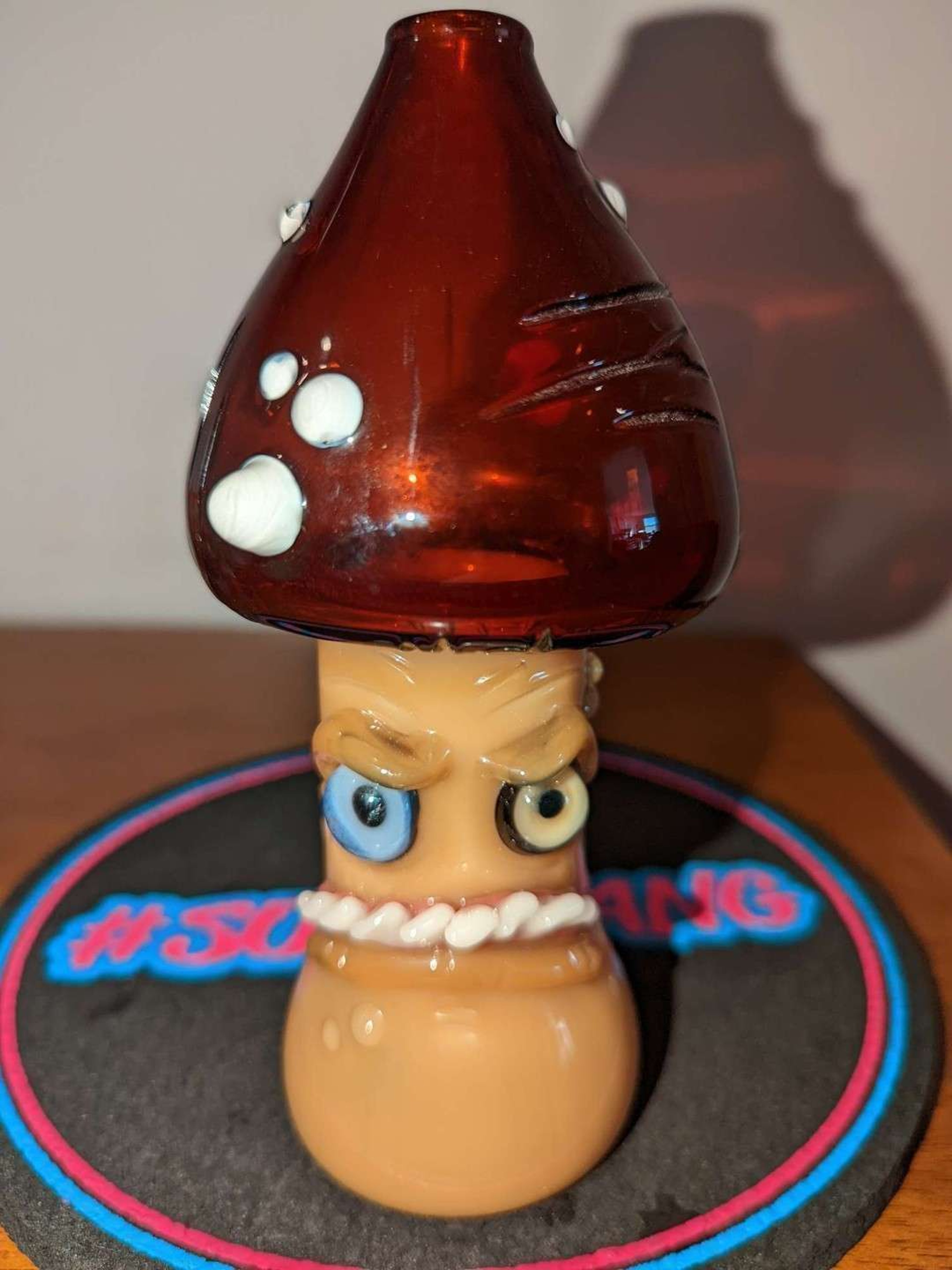 Preview pic of Red Space glass mushroom