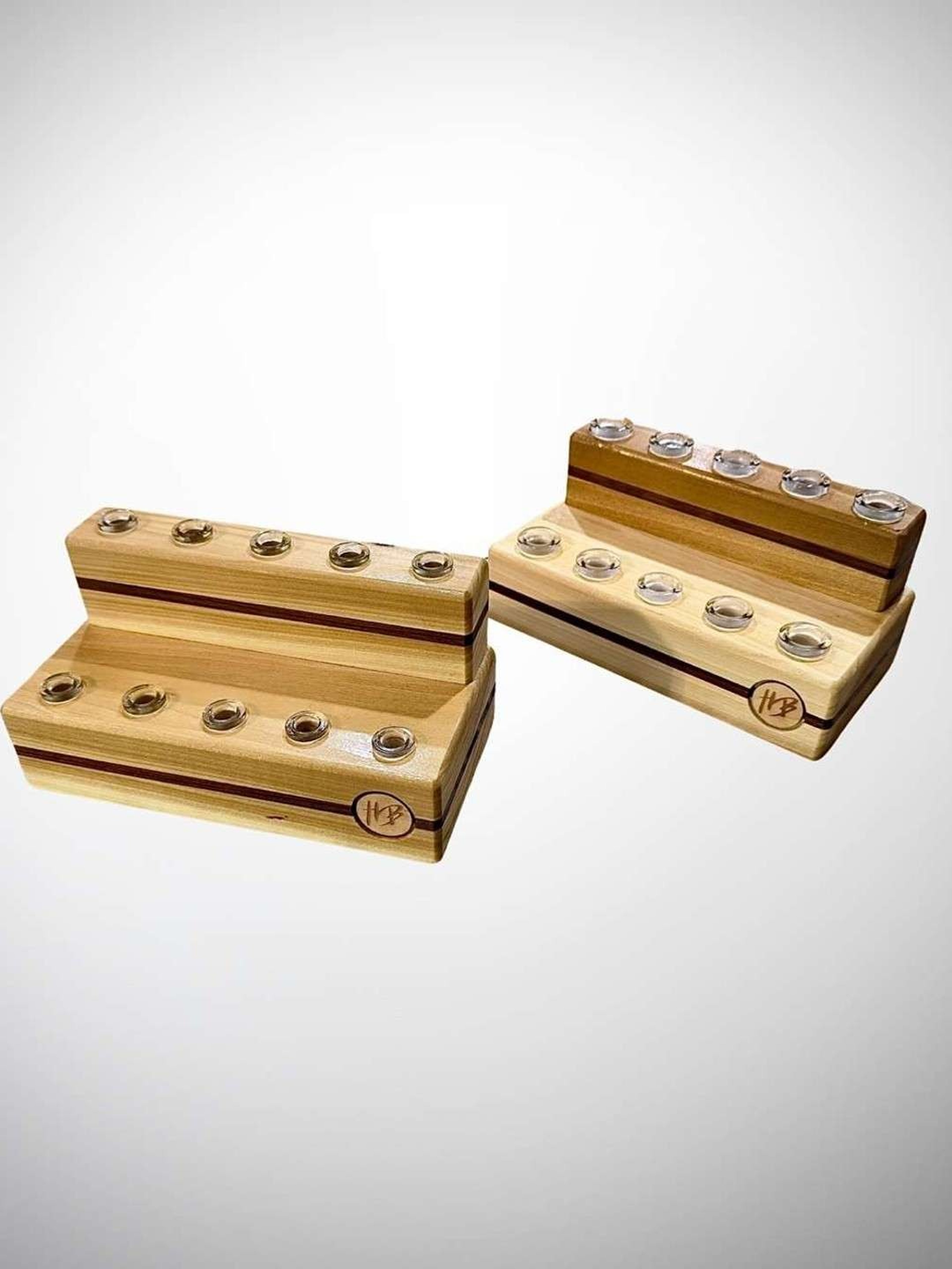 Wooden 10mm & 14mm Bowl/Banger Display Station (Set of 2) image 0