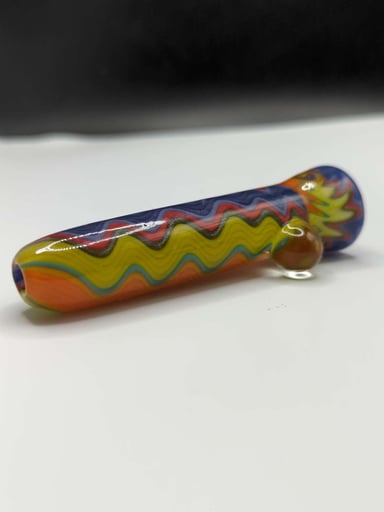 Preview pic of Tuuka Rasp Chillum with linework tubing 