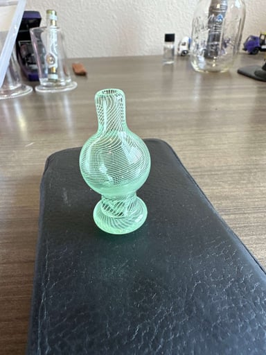 Preview pic of Spiral green bubble cap