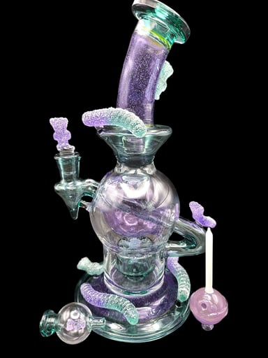 Preview pic of Emperial Glass - Ball Rig (Purple and Teal)