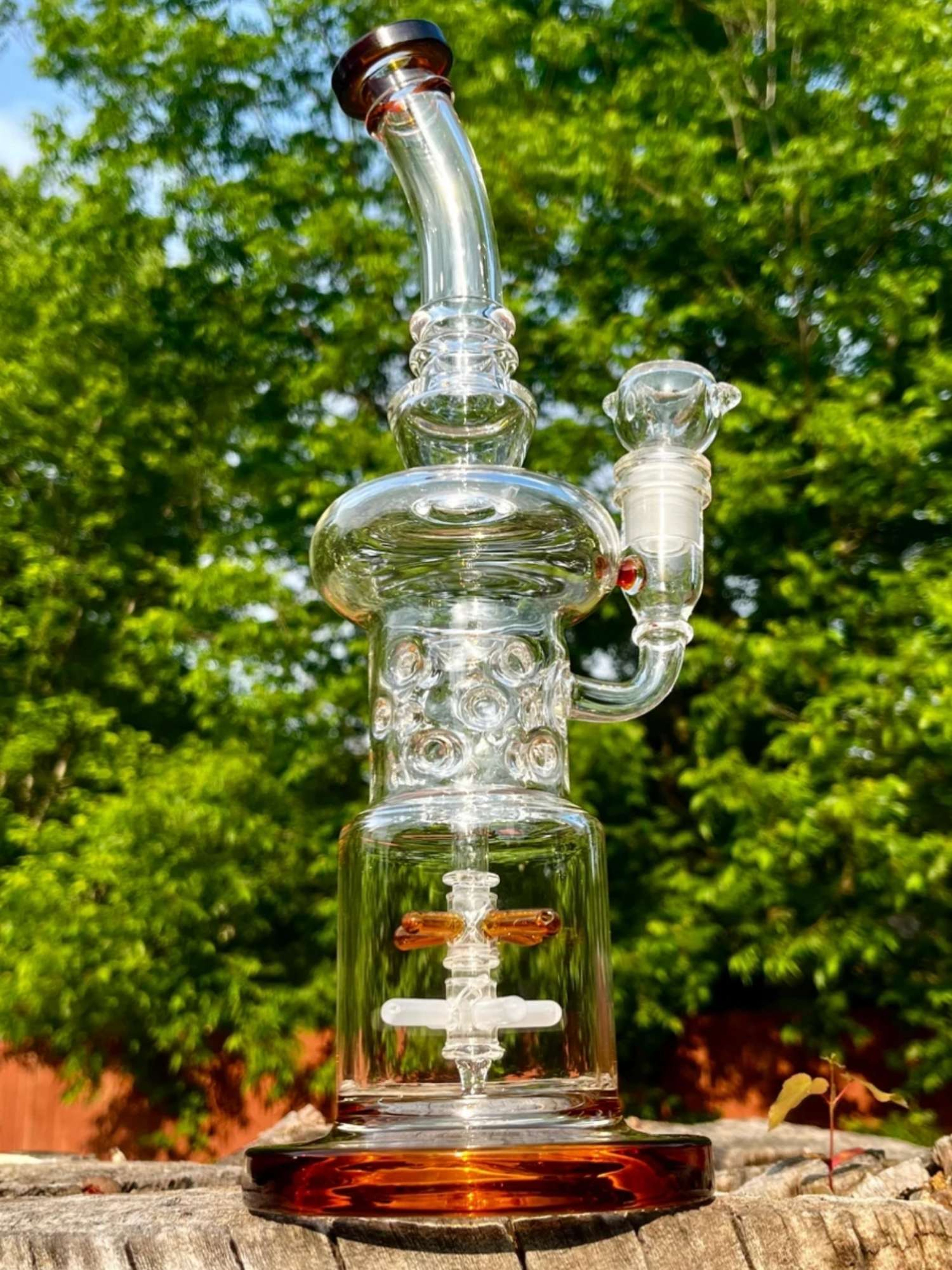 12″ Double Propeller Drum Water Pipe image 0