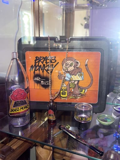 Preview pic of Ski mask X Coyle brass monkey Saki bottle